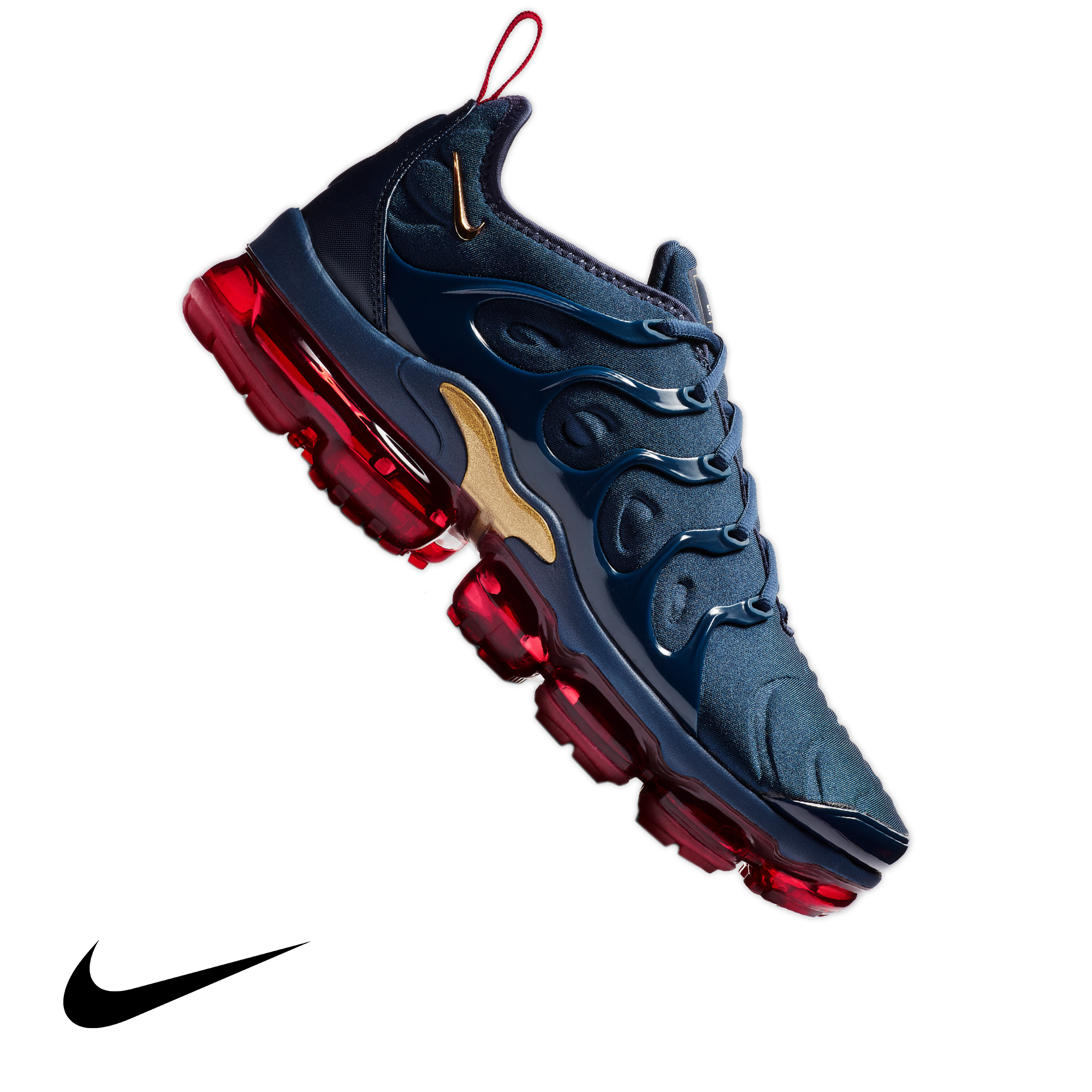 nike vapormax plus midnight navy metallic gold