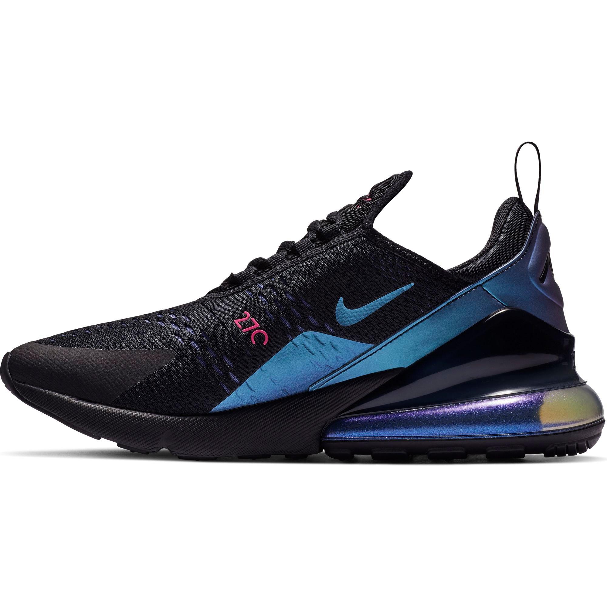 black and purple nike 270