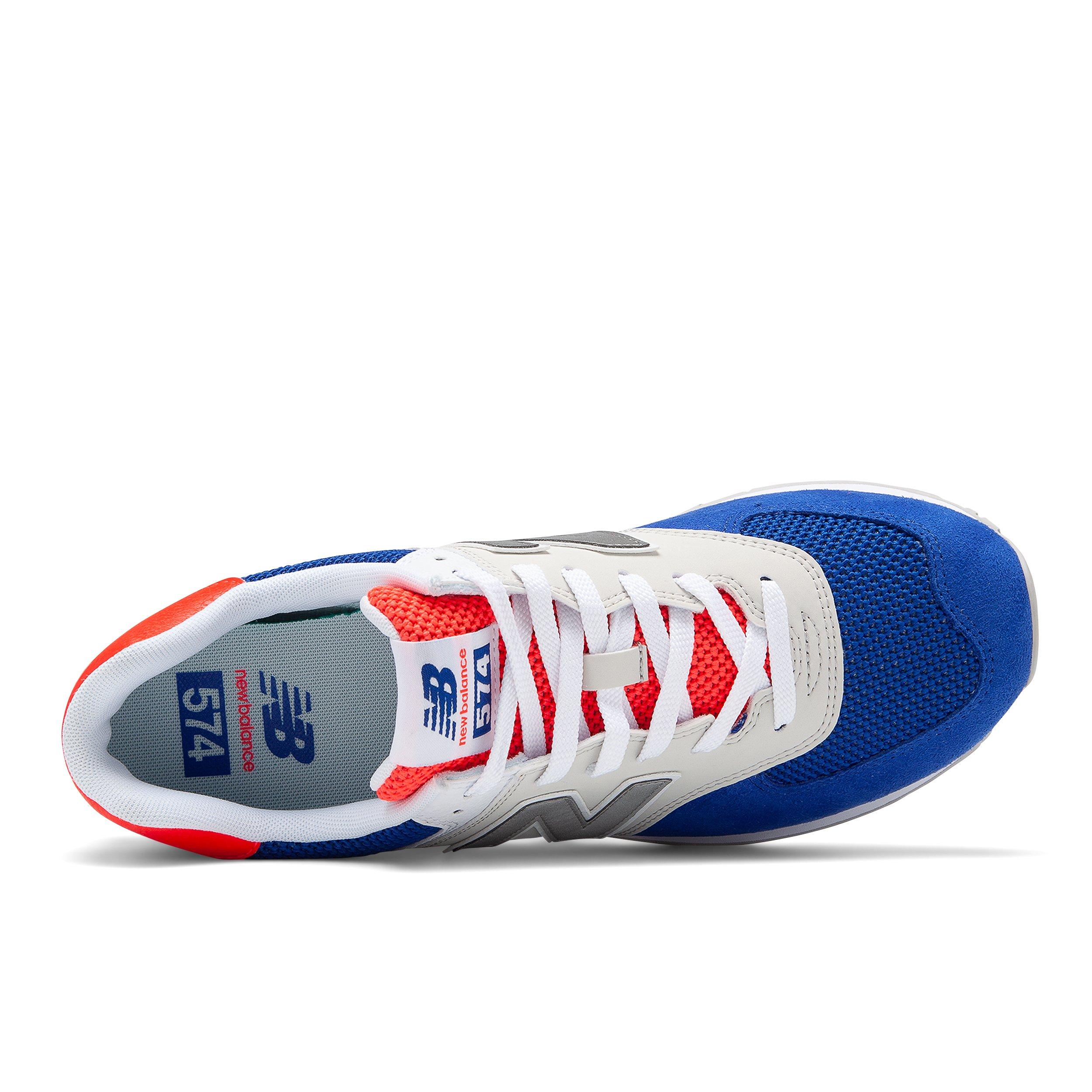 new balance 574 blue white red