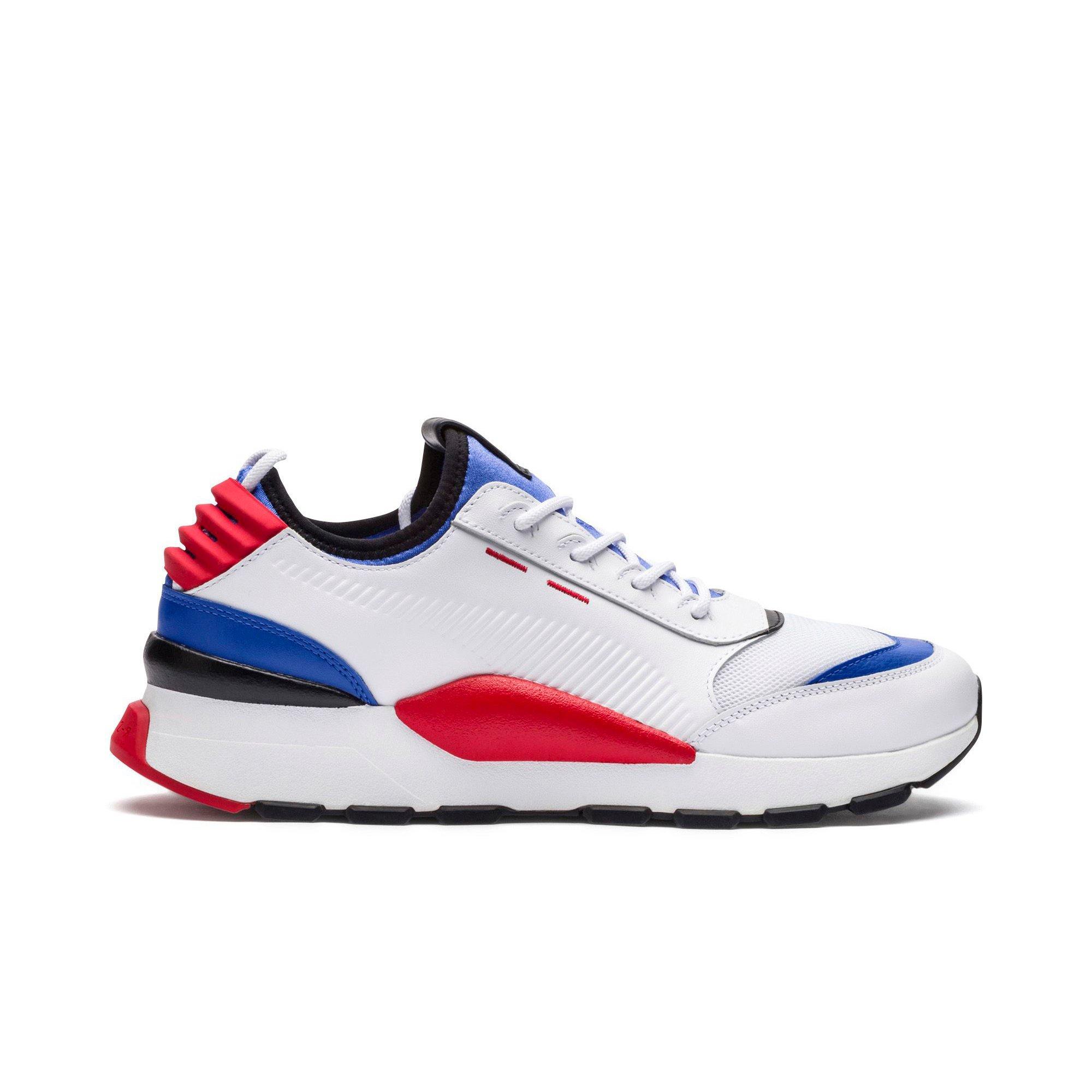 puma red white blue shoes