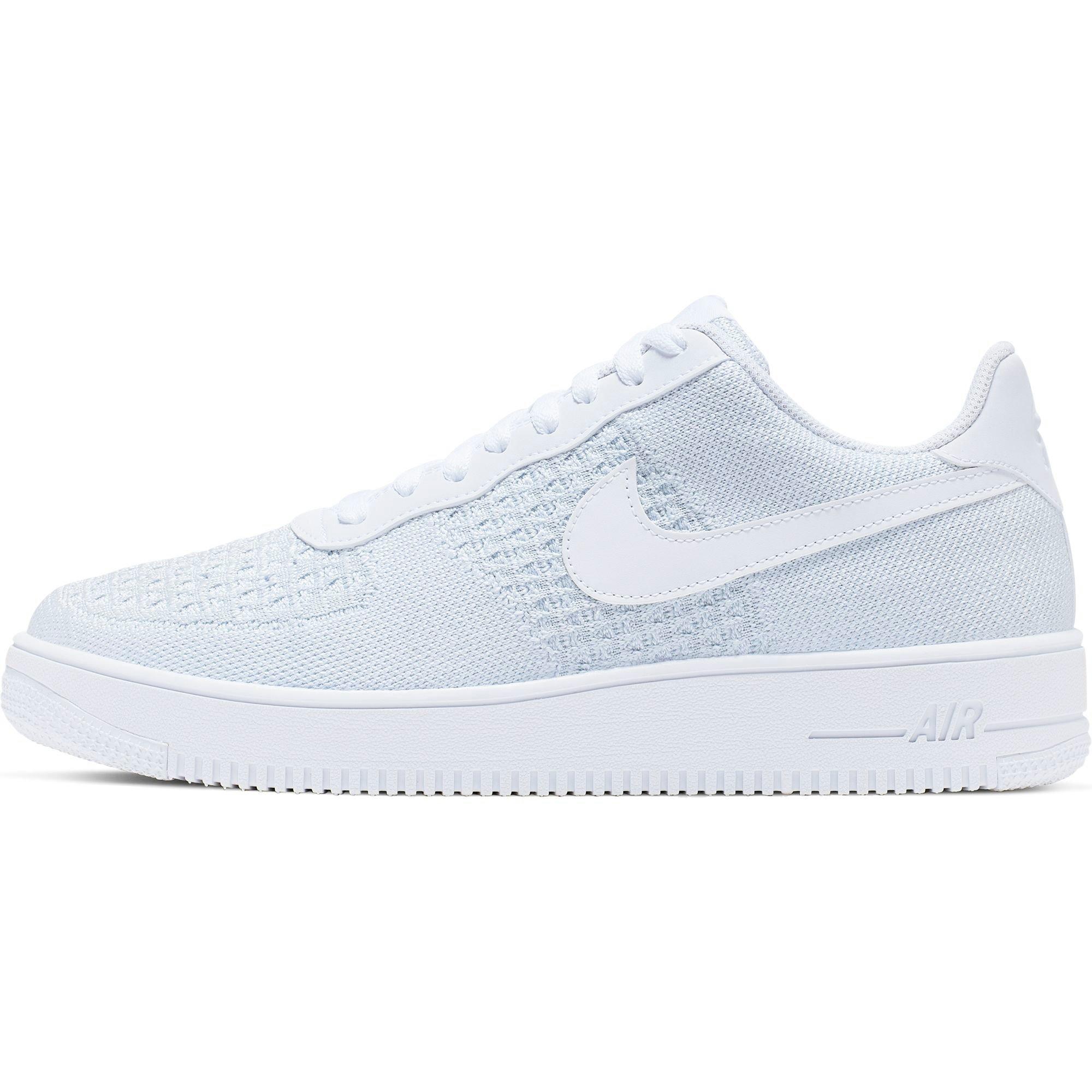 all white flyknit af1