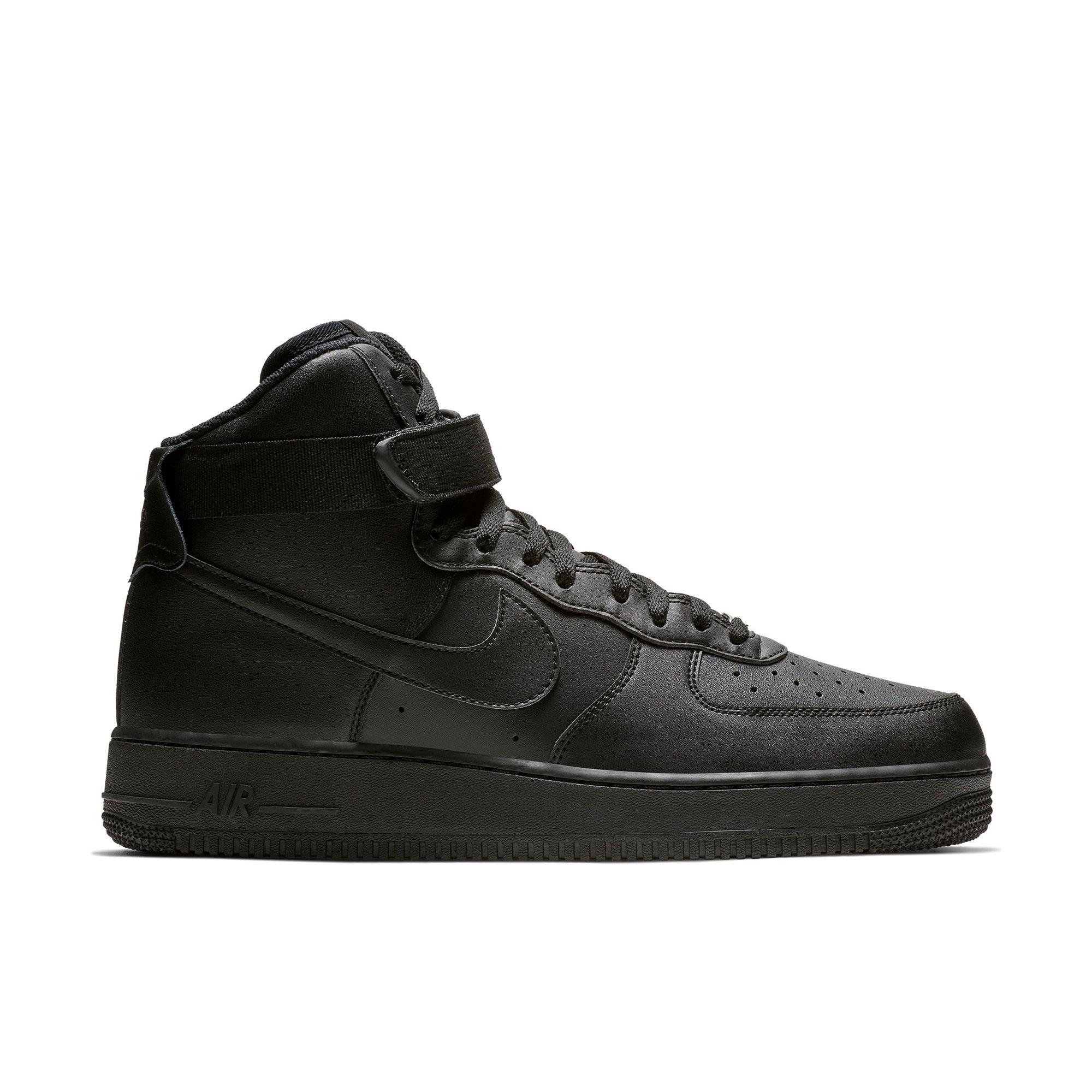 nike black leather high tops womens