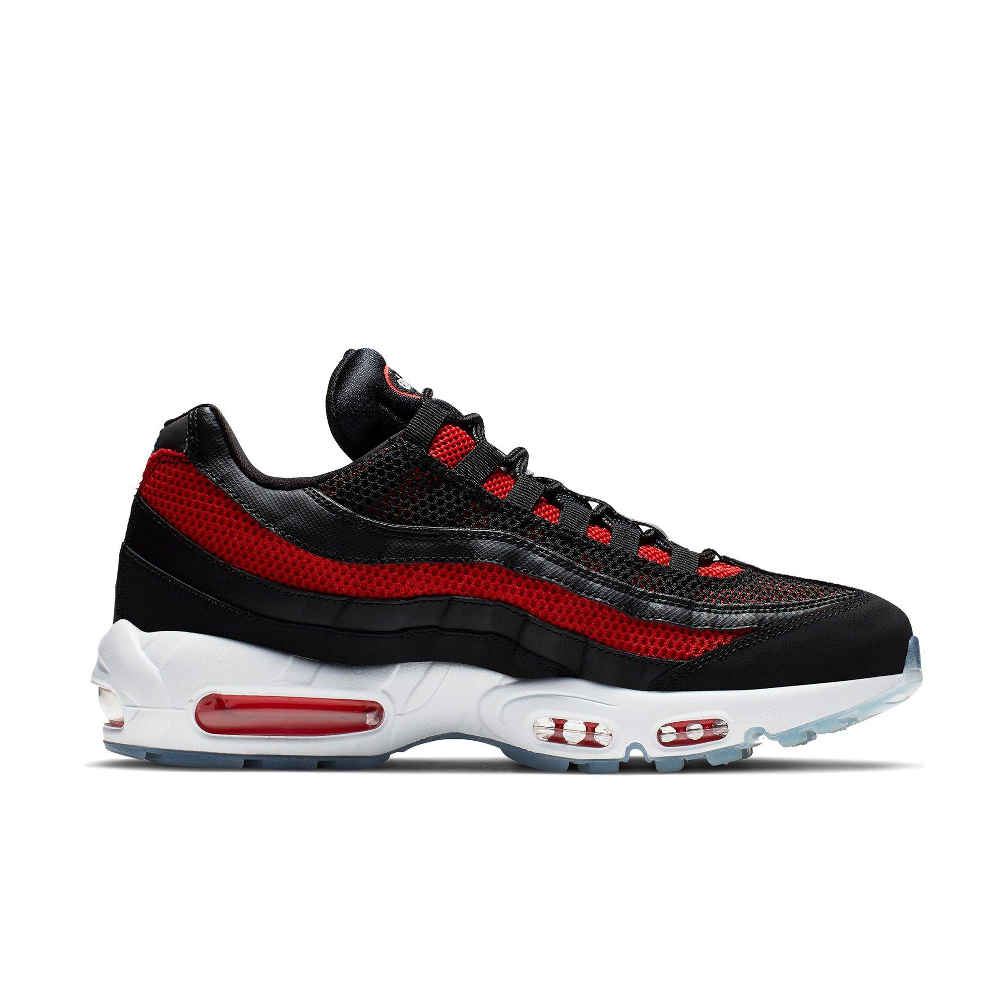 nike air max 95 black white red