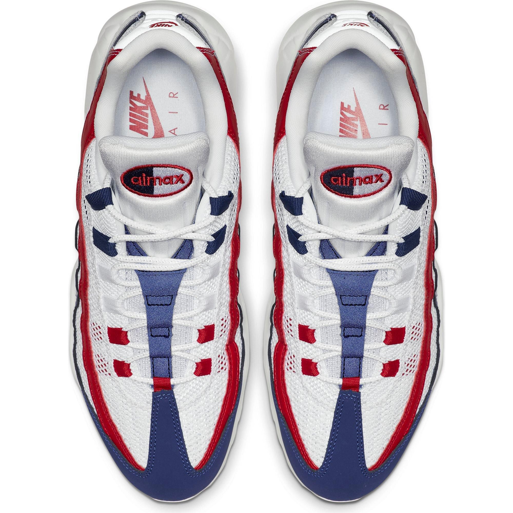 white red and blue air max 95