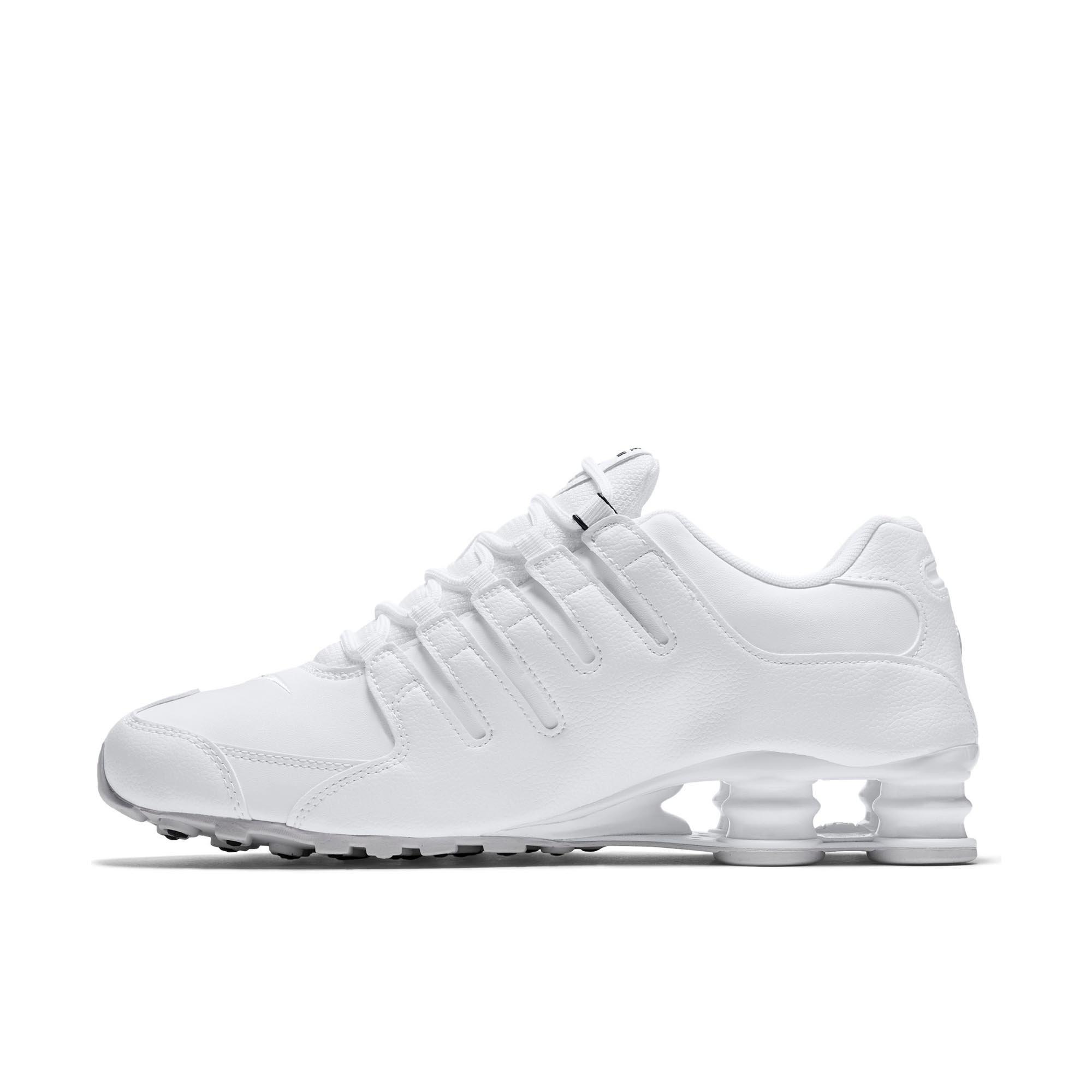 nike shox nz all white