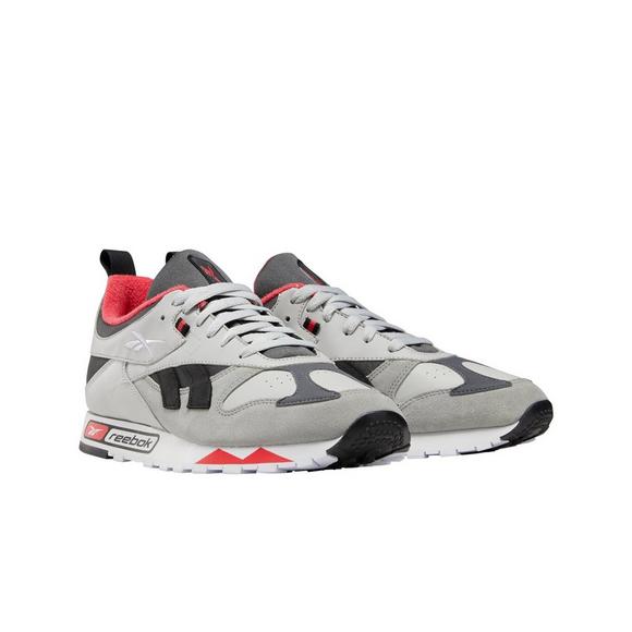 Reebok Classic Leather Recrafted GreyBlackPink Men's Reebok Classic Leather Sneakers | Forever 21