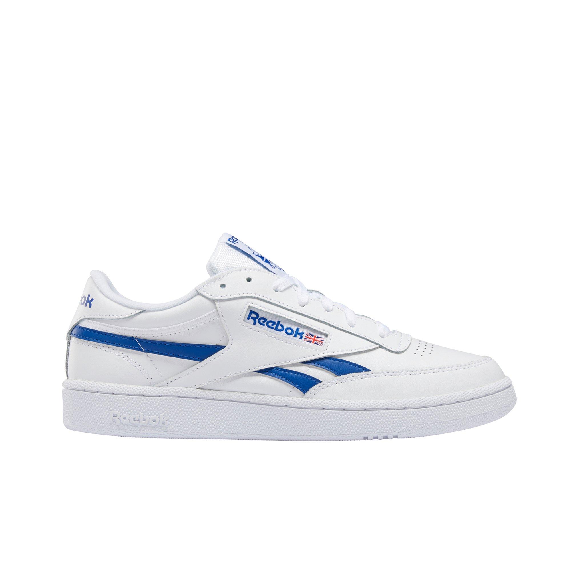 reebok shoes white blue