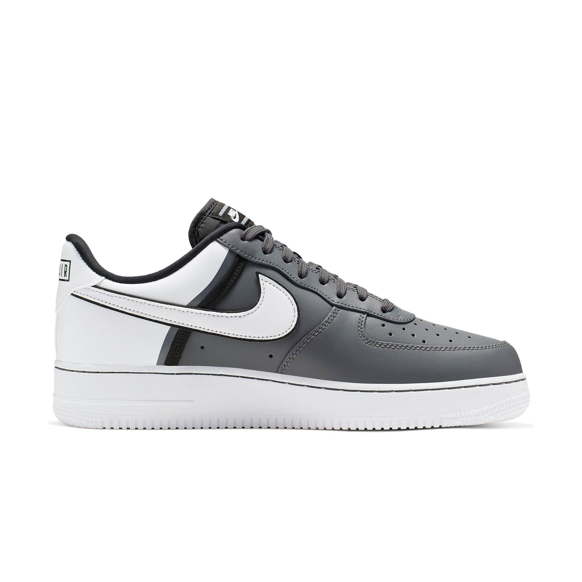 black grey and white air force ones