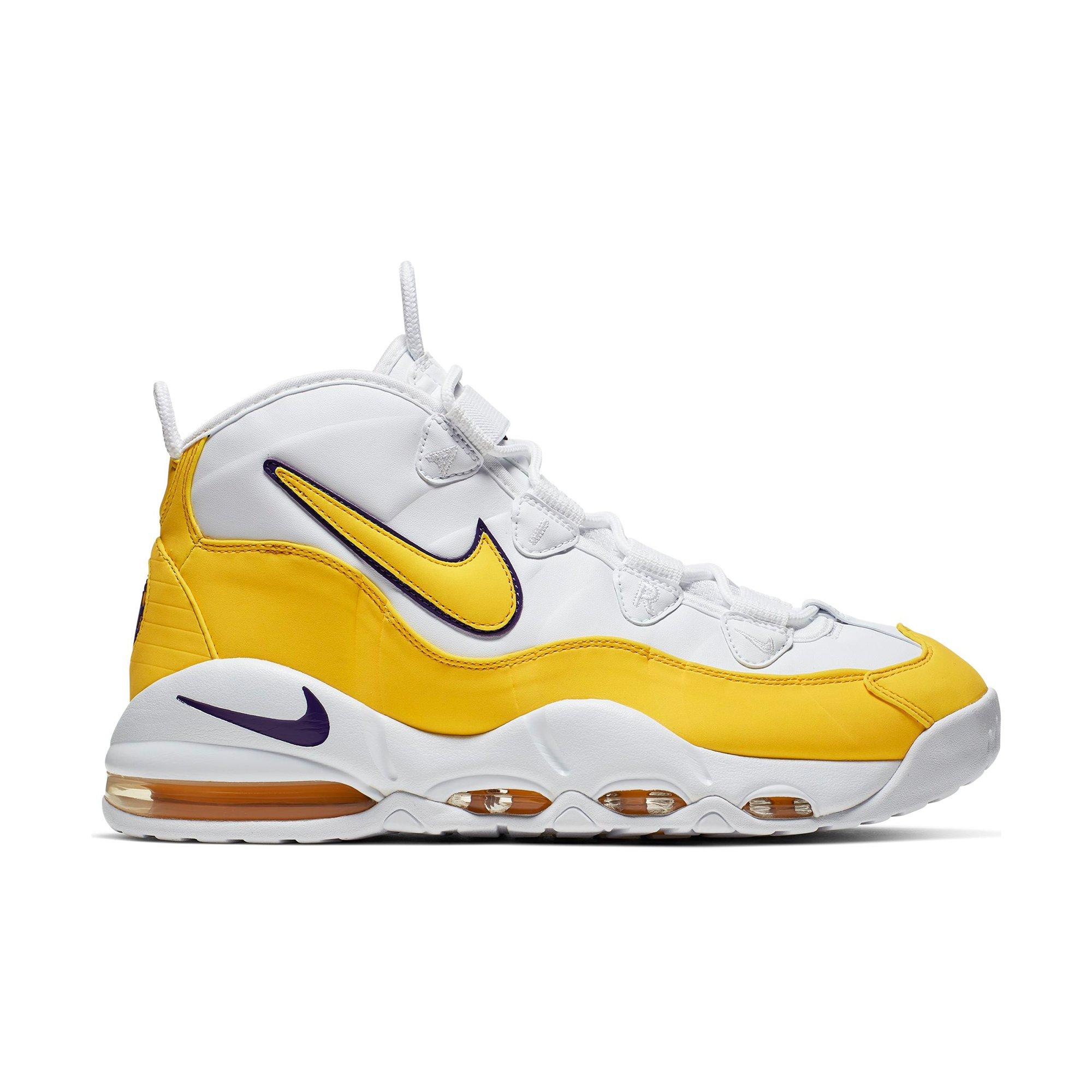 nike yellow and white shoes