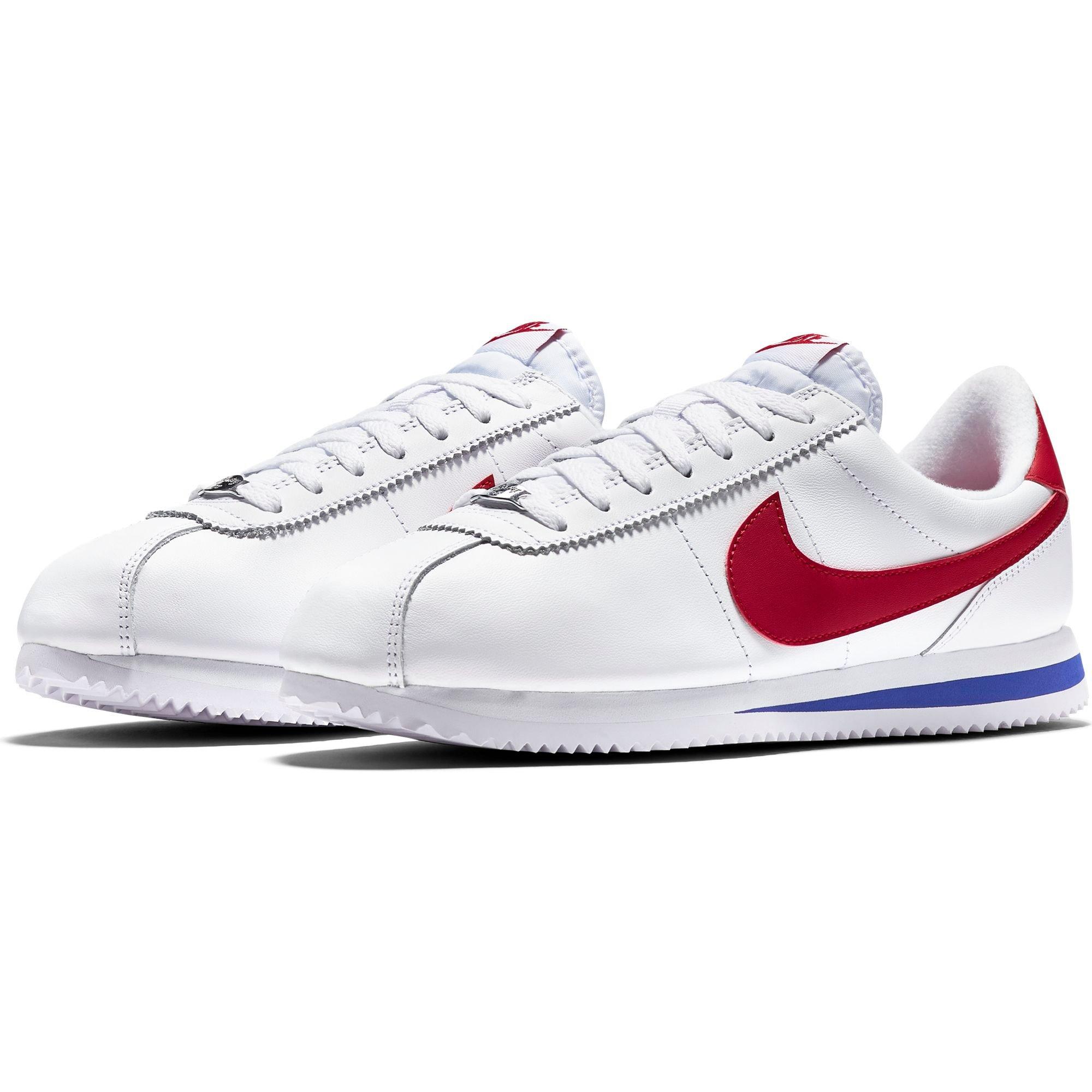 nike cortez red white and blue