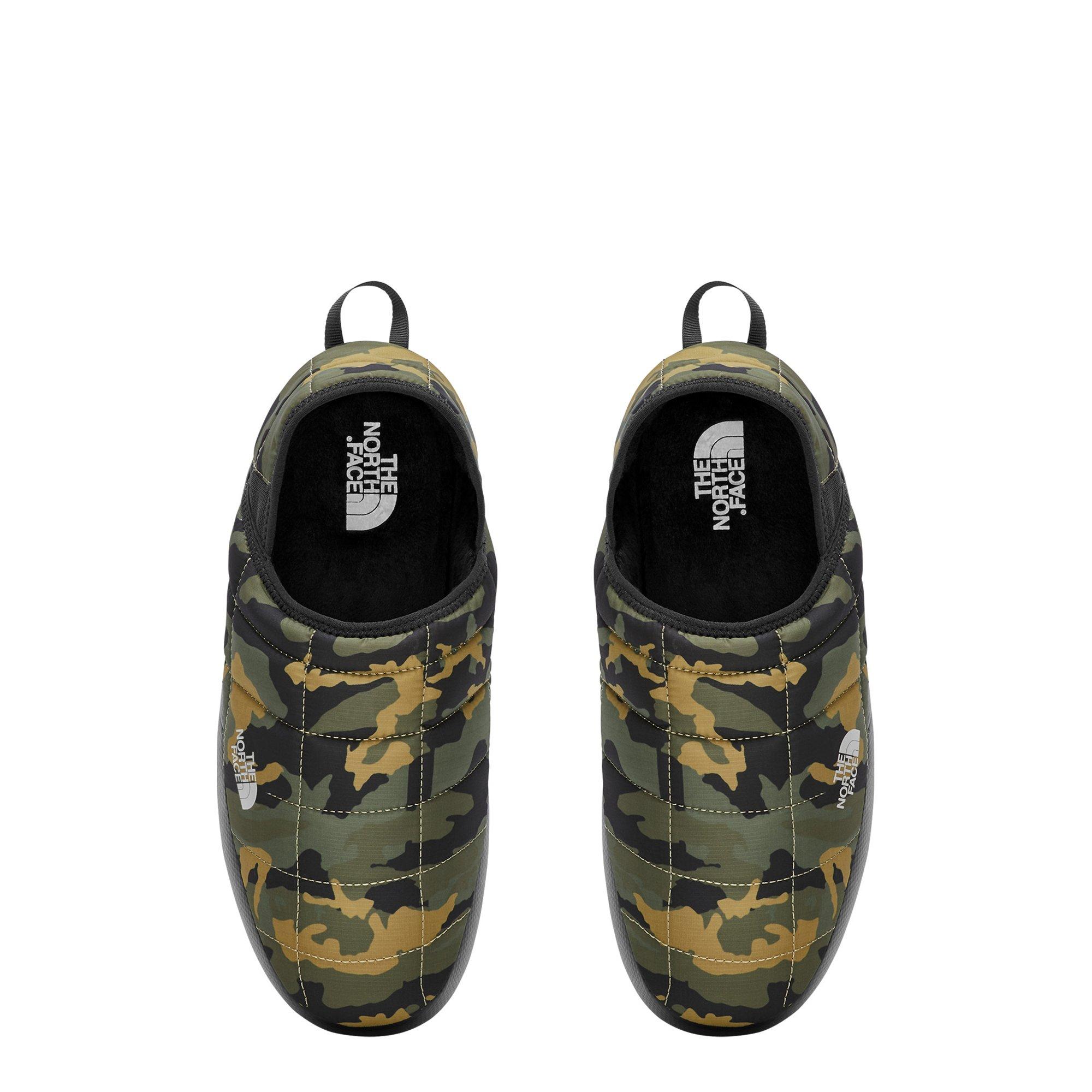 north face slippers camo