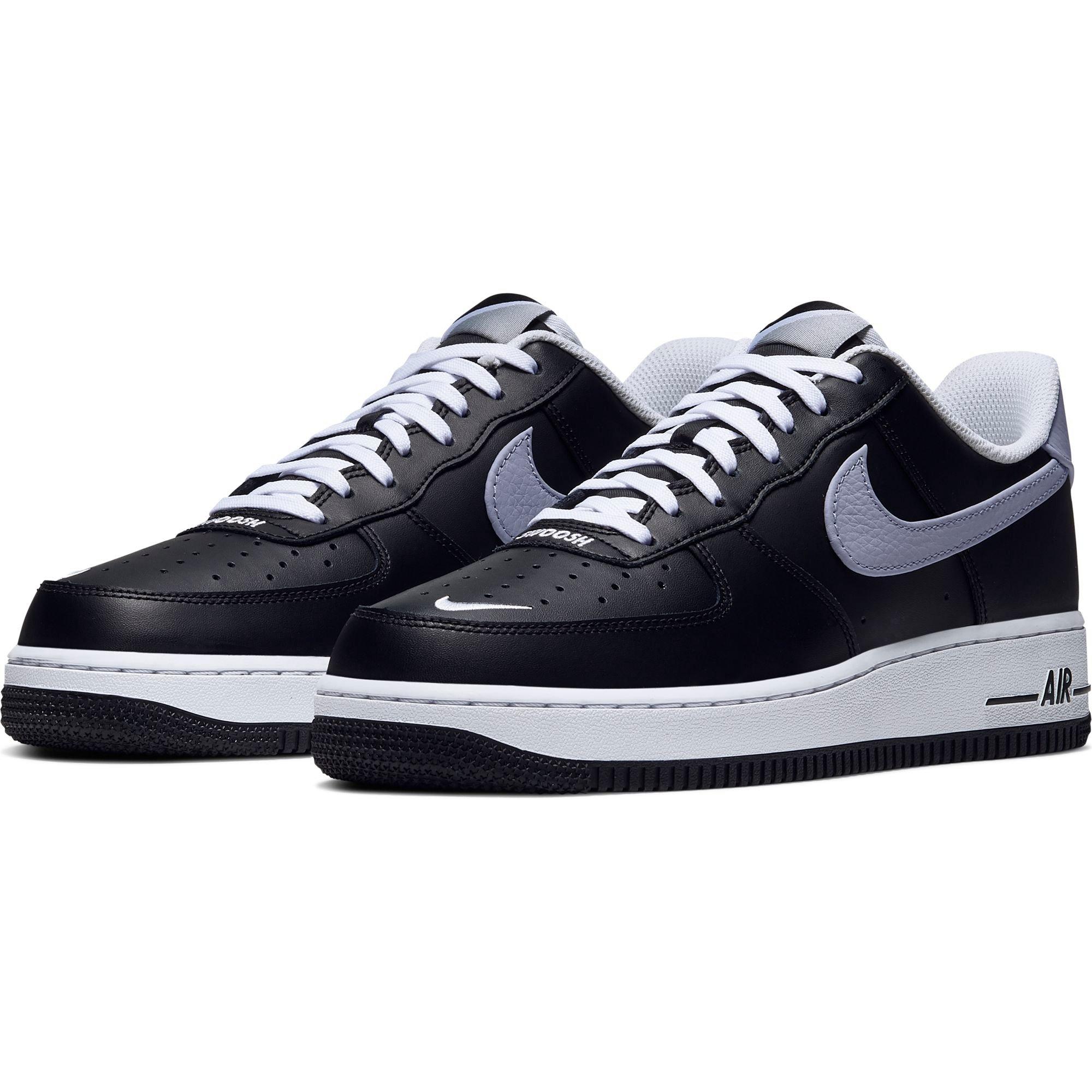 nike air force 1 swoosh pack black