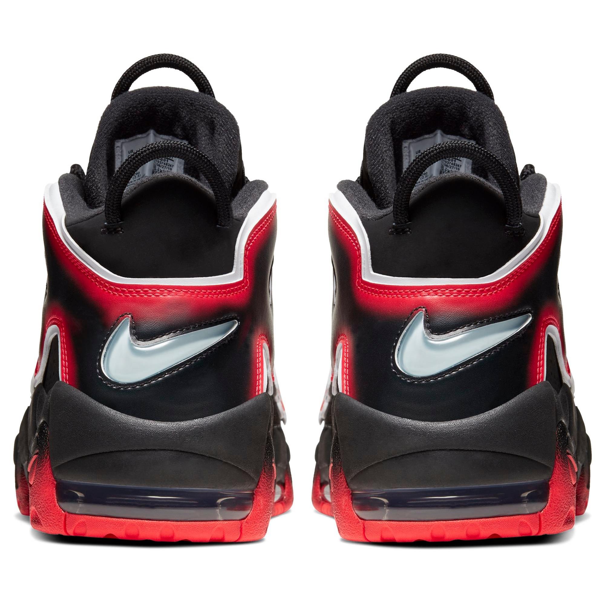 Sneakers Release Nike Air More Uptempo 96 Laser Crimson Black Red Basketball Shoe