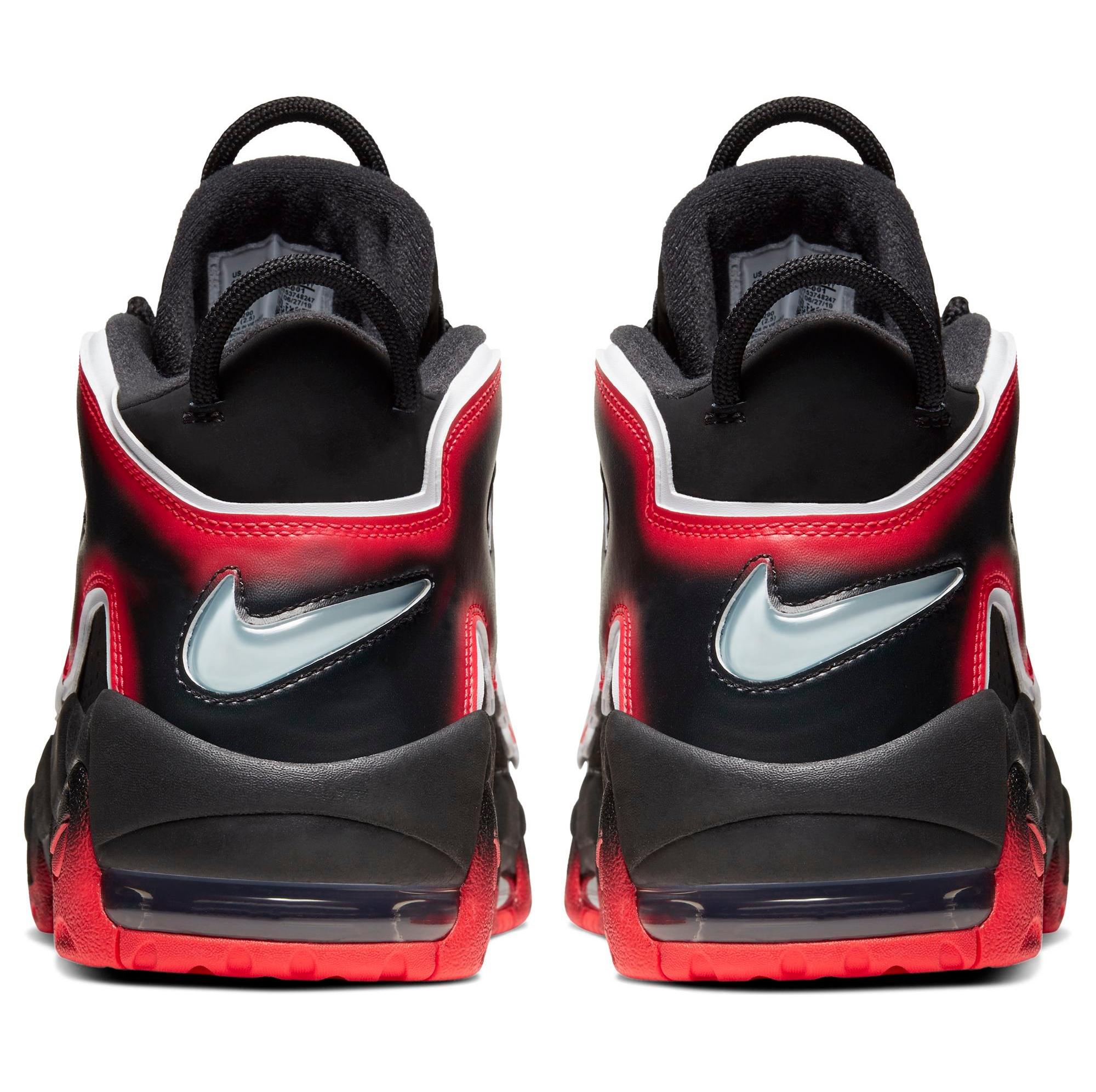 Sneakers Release Nike Air More Uptempo 96 Laser Crimson Black Red Basketball Shoe