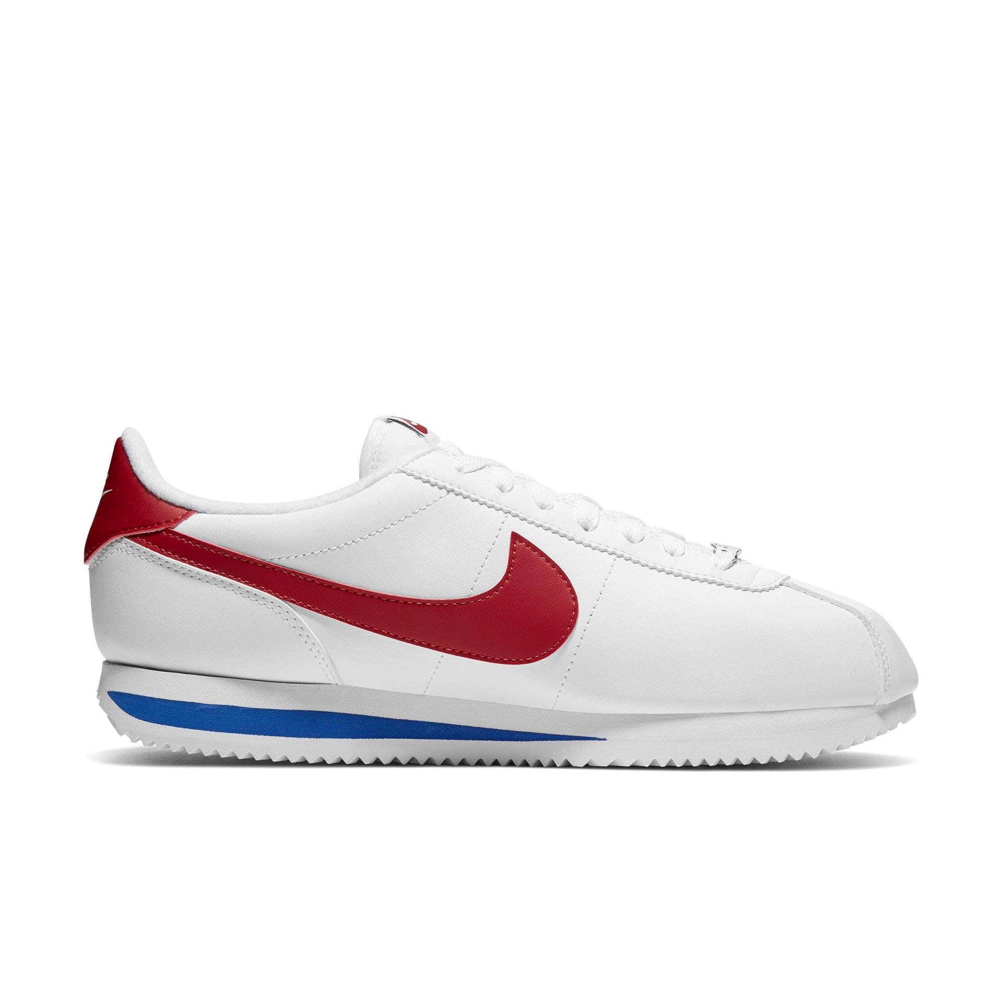 red white and blue nike tennis shoes