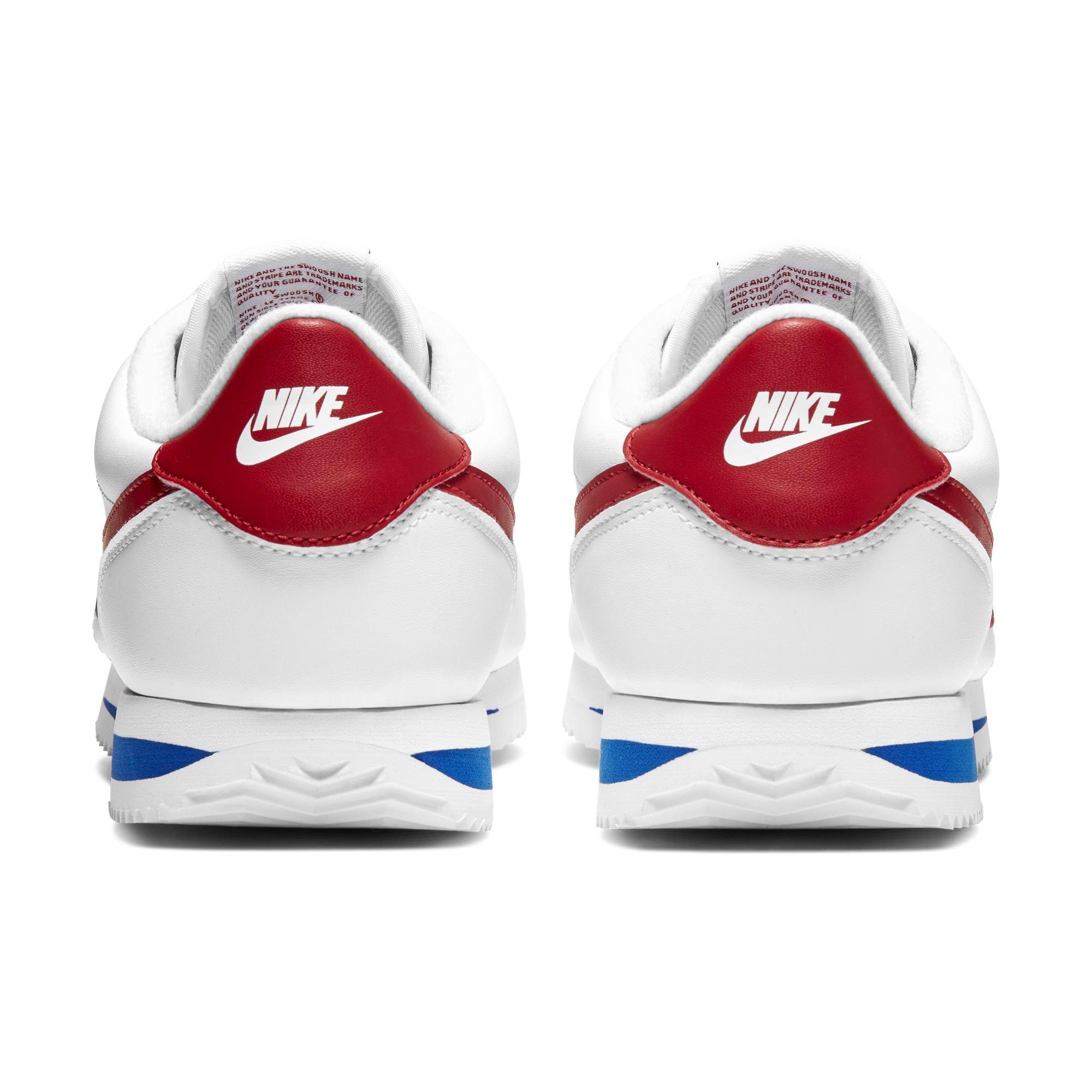 white blue and red nike cortez