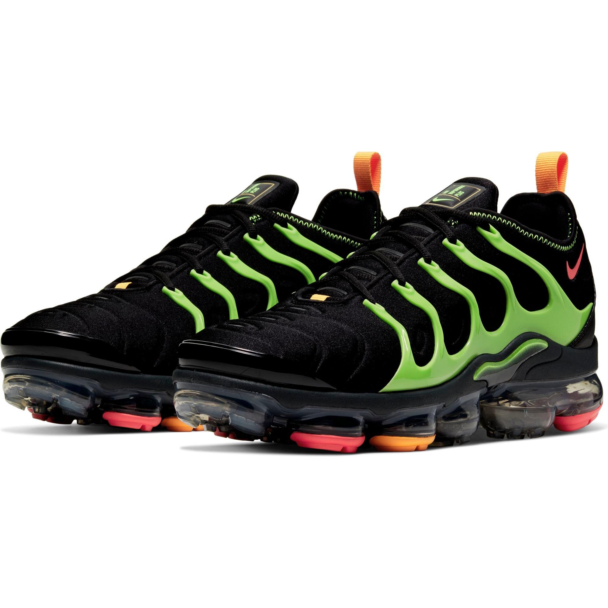 vapormax plus orange and green