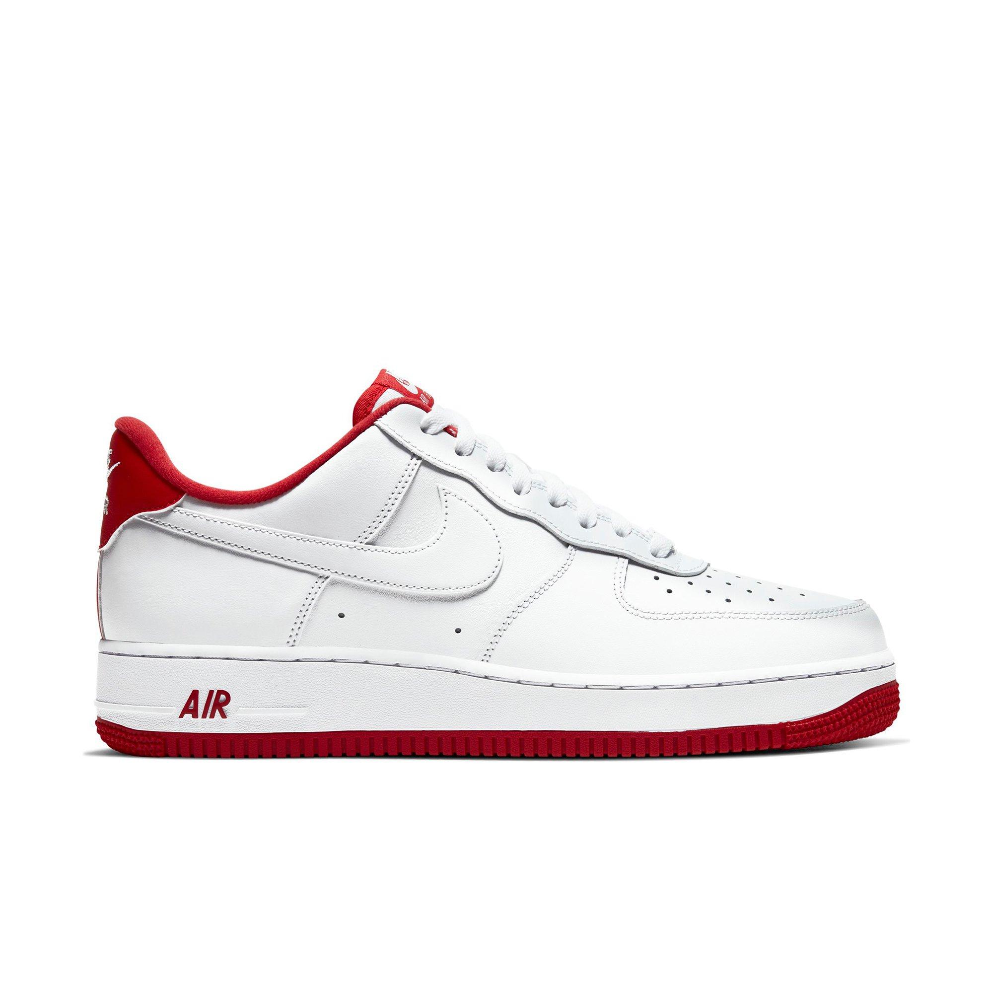 mens red and white air force 1