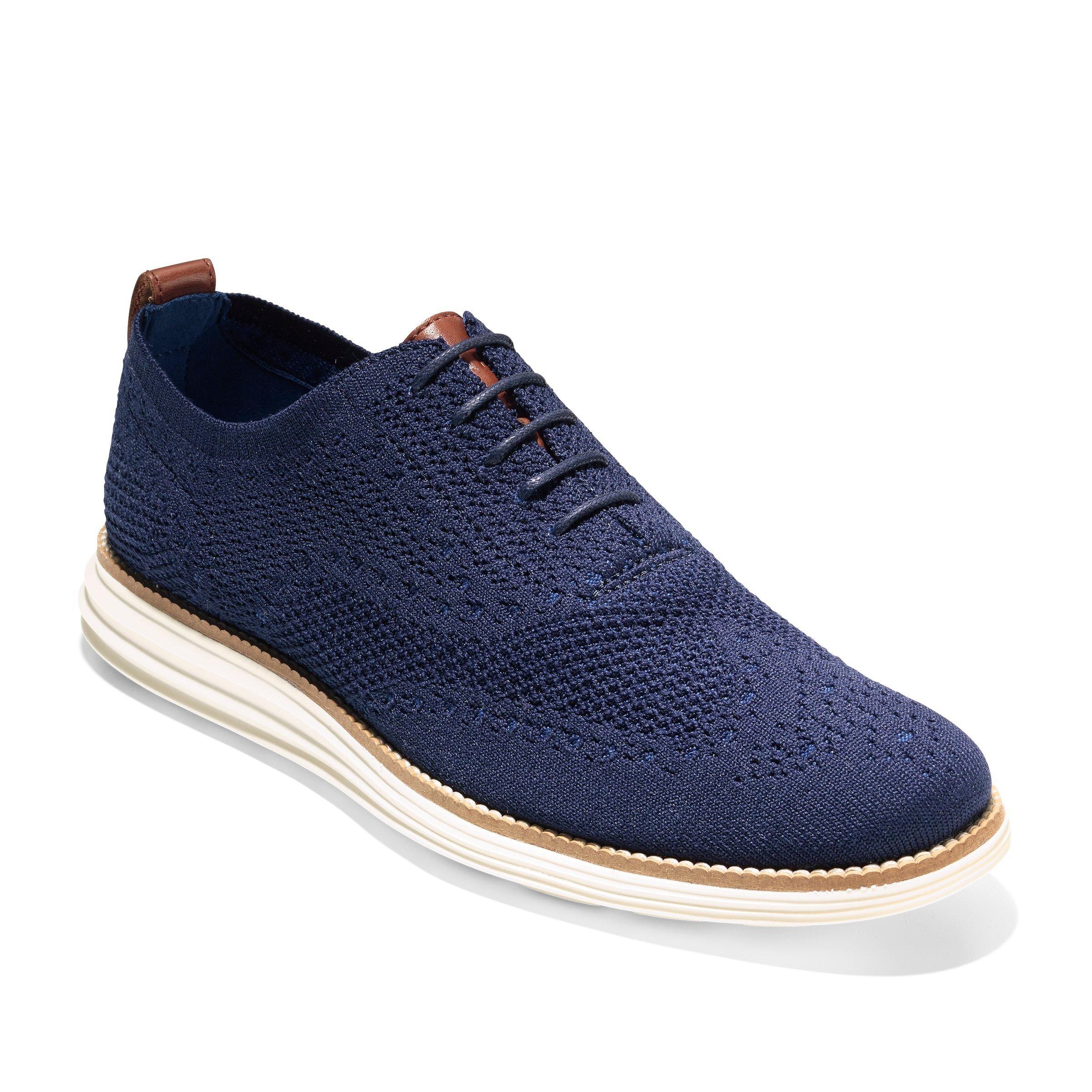 cole haan grandmøtion navy stitchlite lace ups