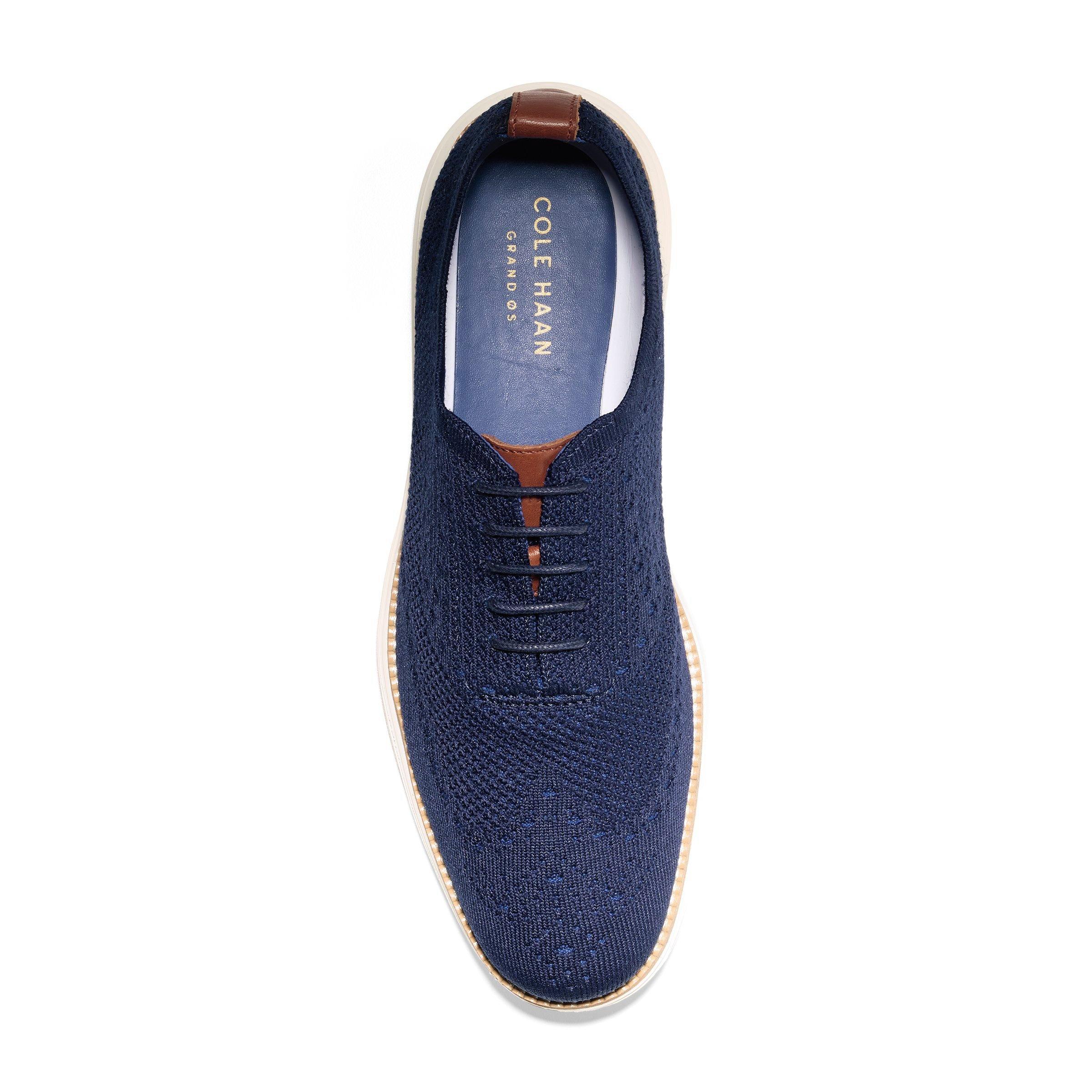 cole haan grandmøtion navy stitchlite lace ups