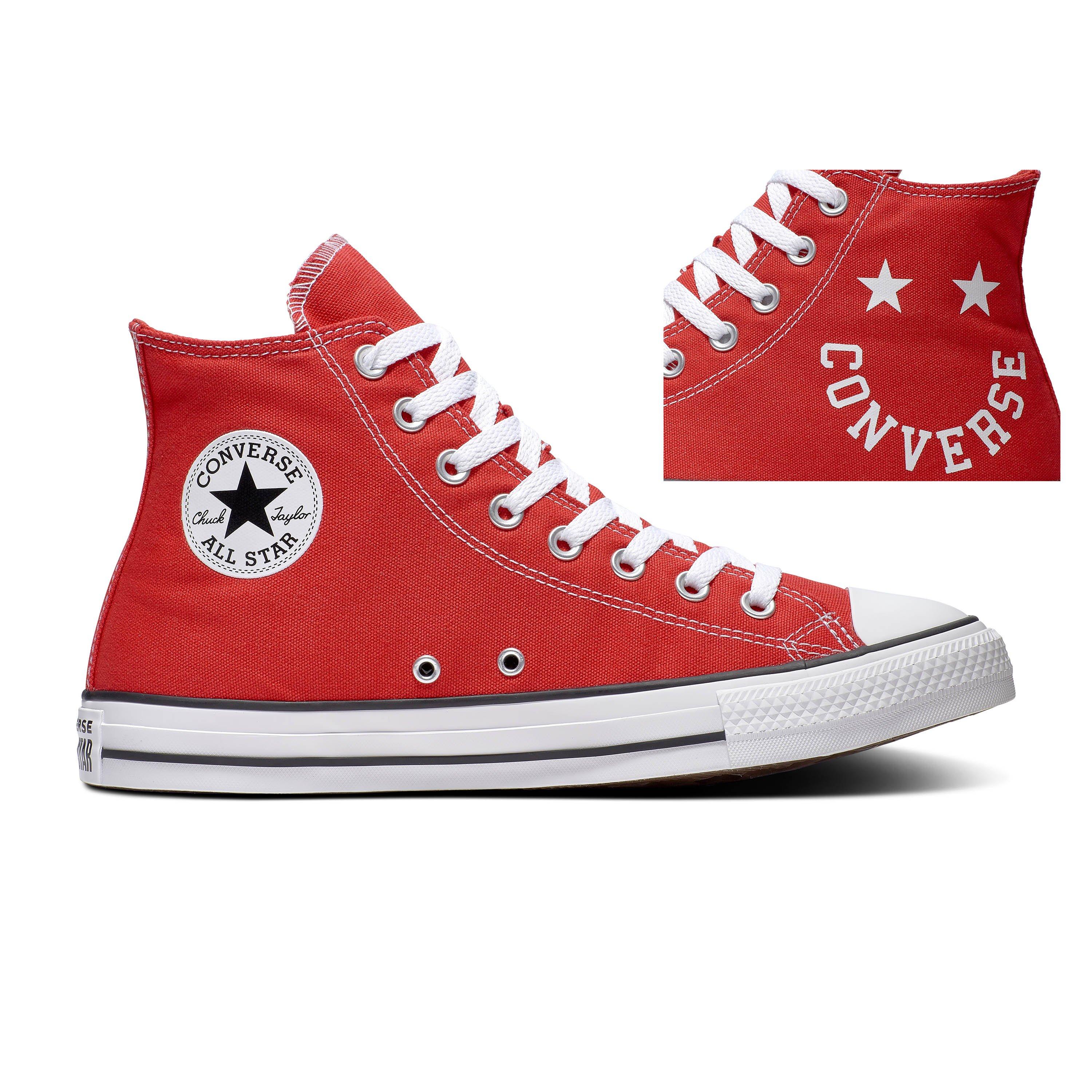 red and black chuck taylors