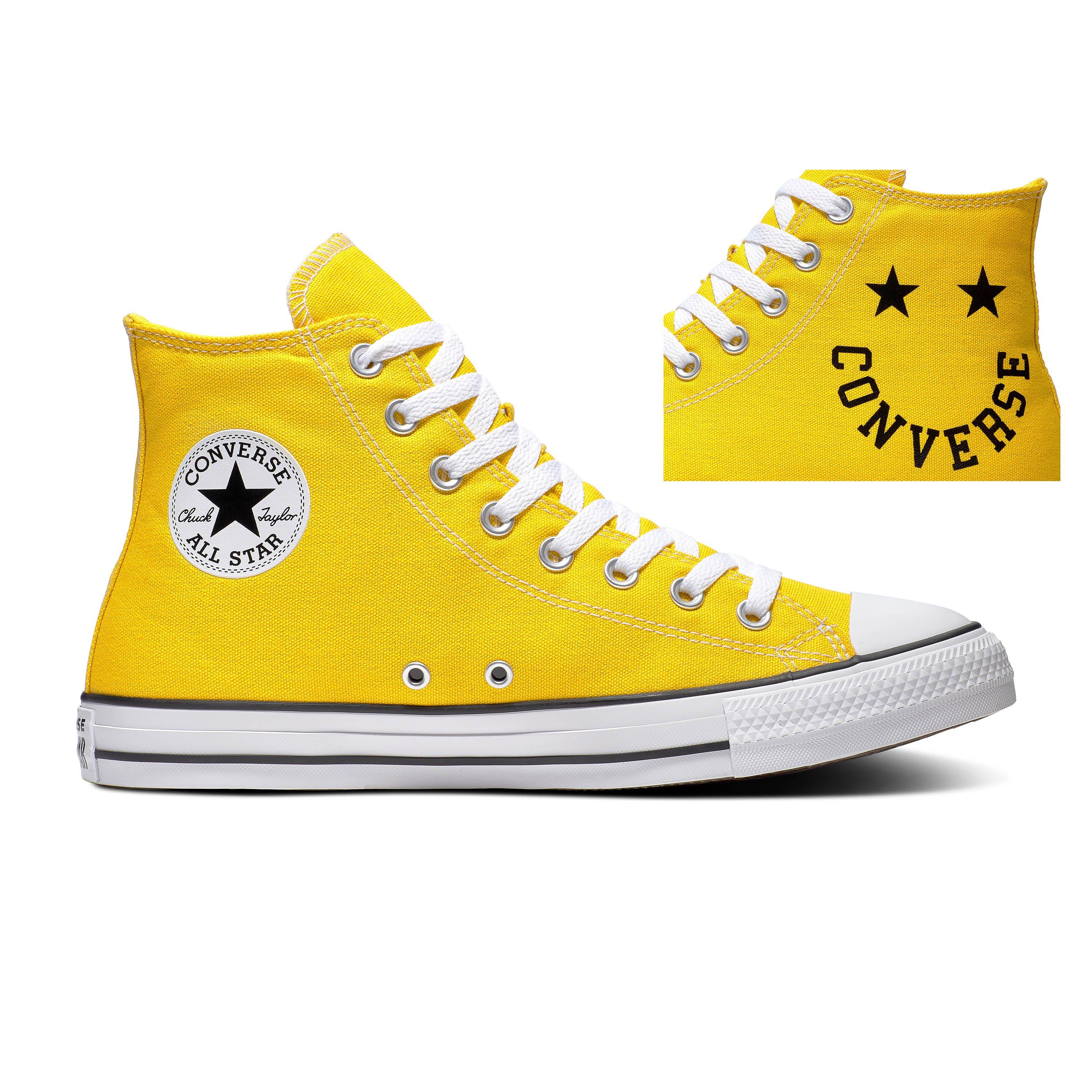 converse yellow white