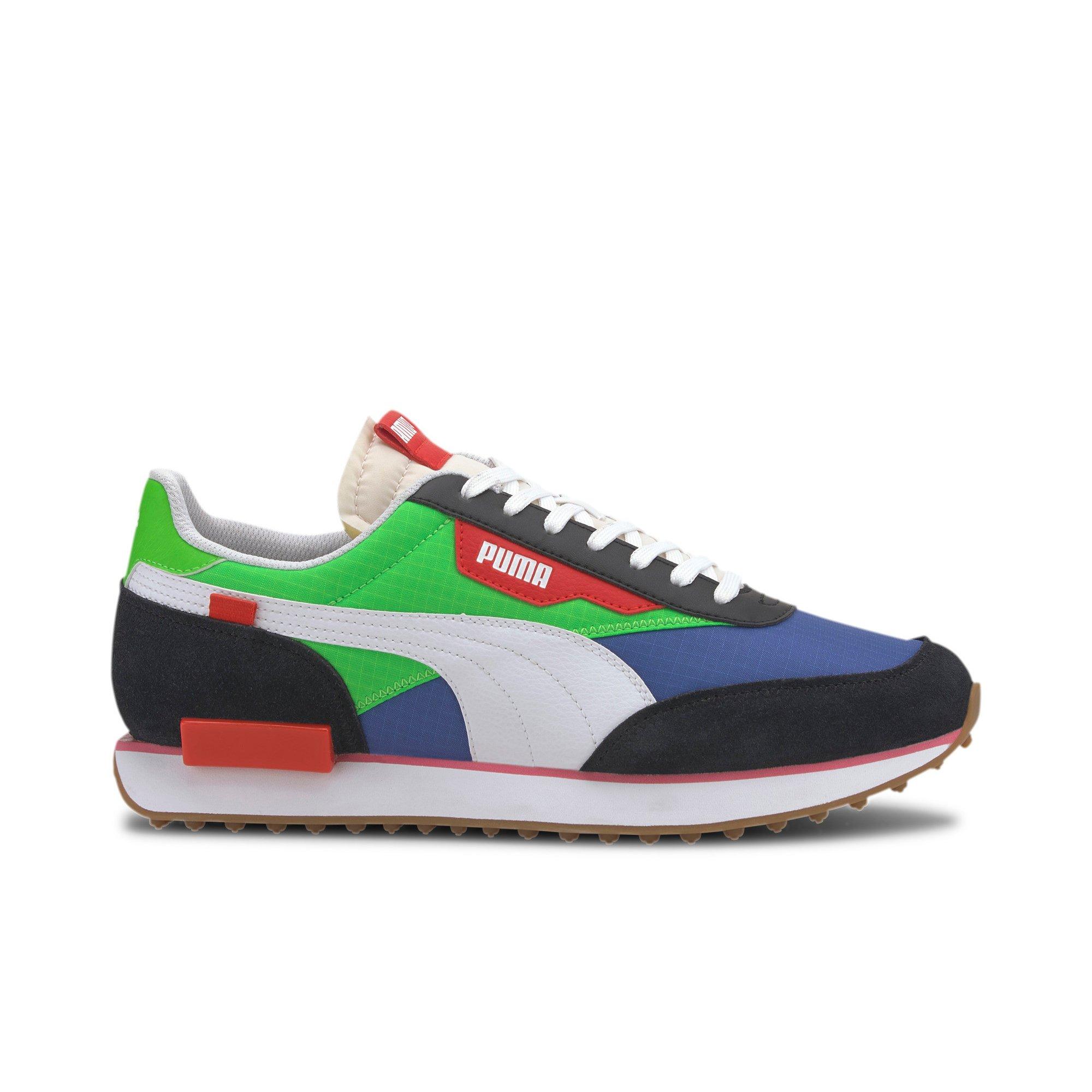 multi coloured puma trainers