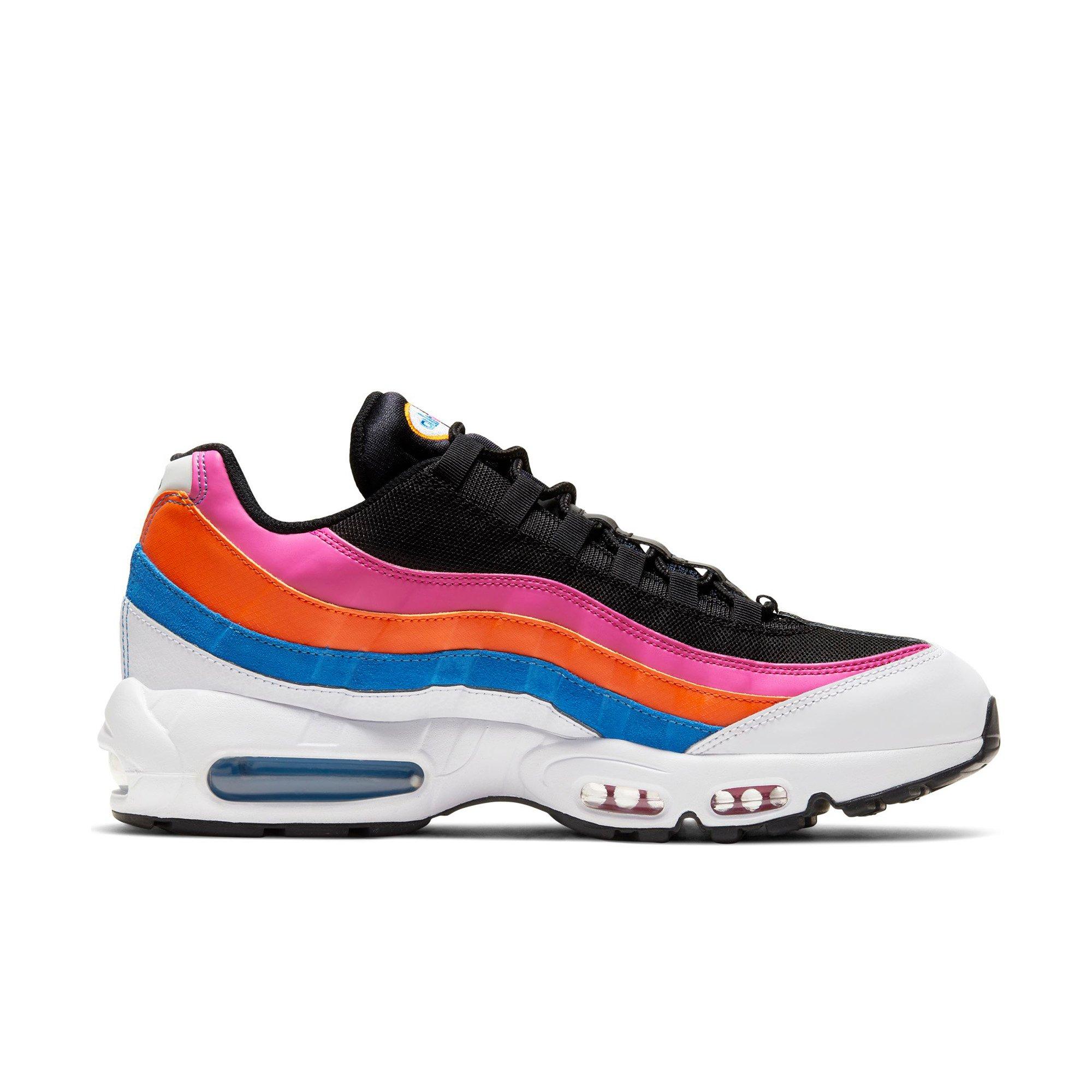 orange pink and blue air max