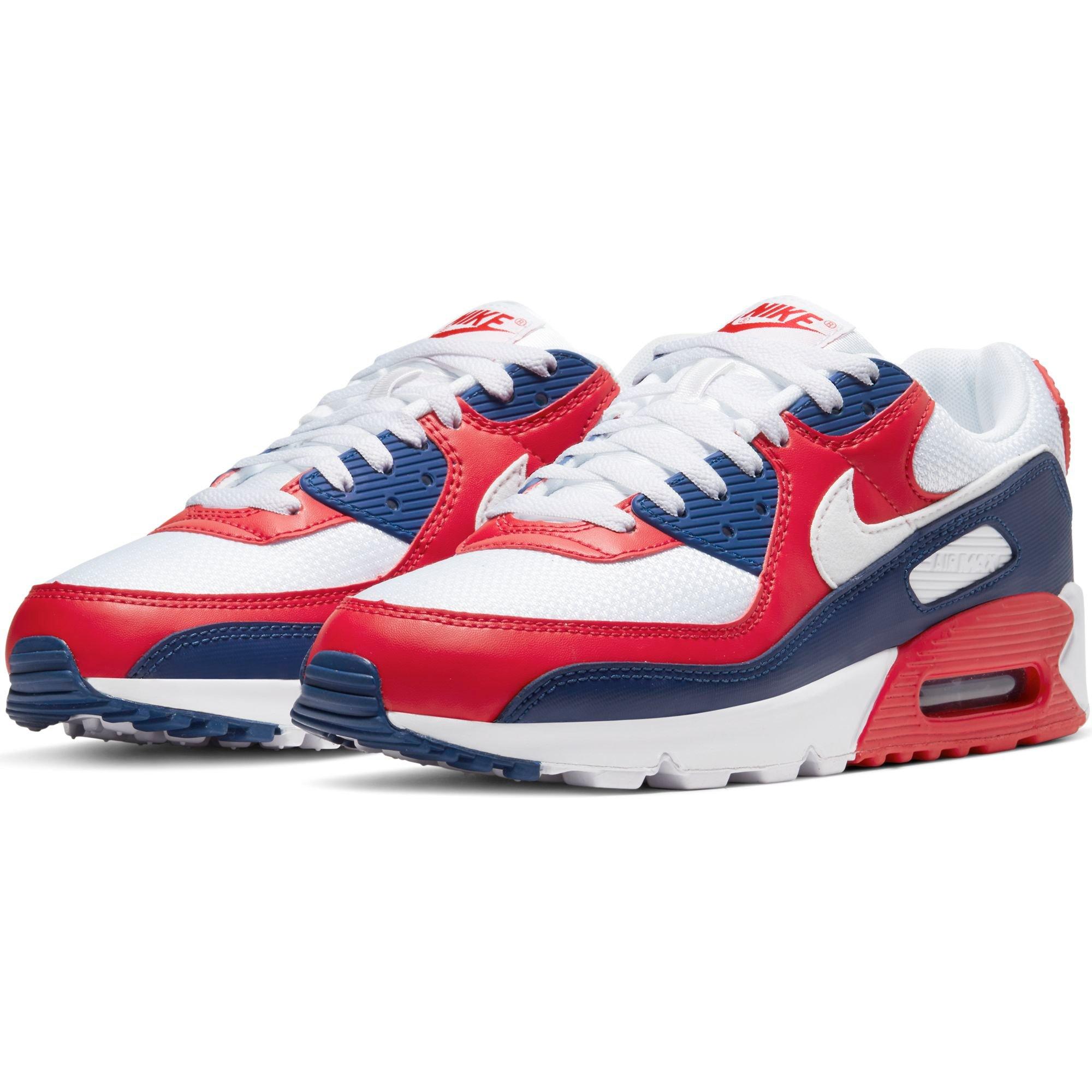 nike air max 90 red and blue