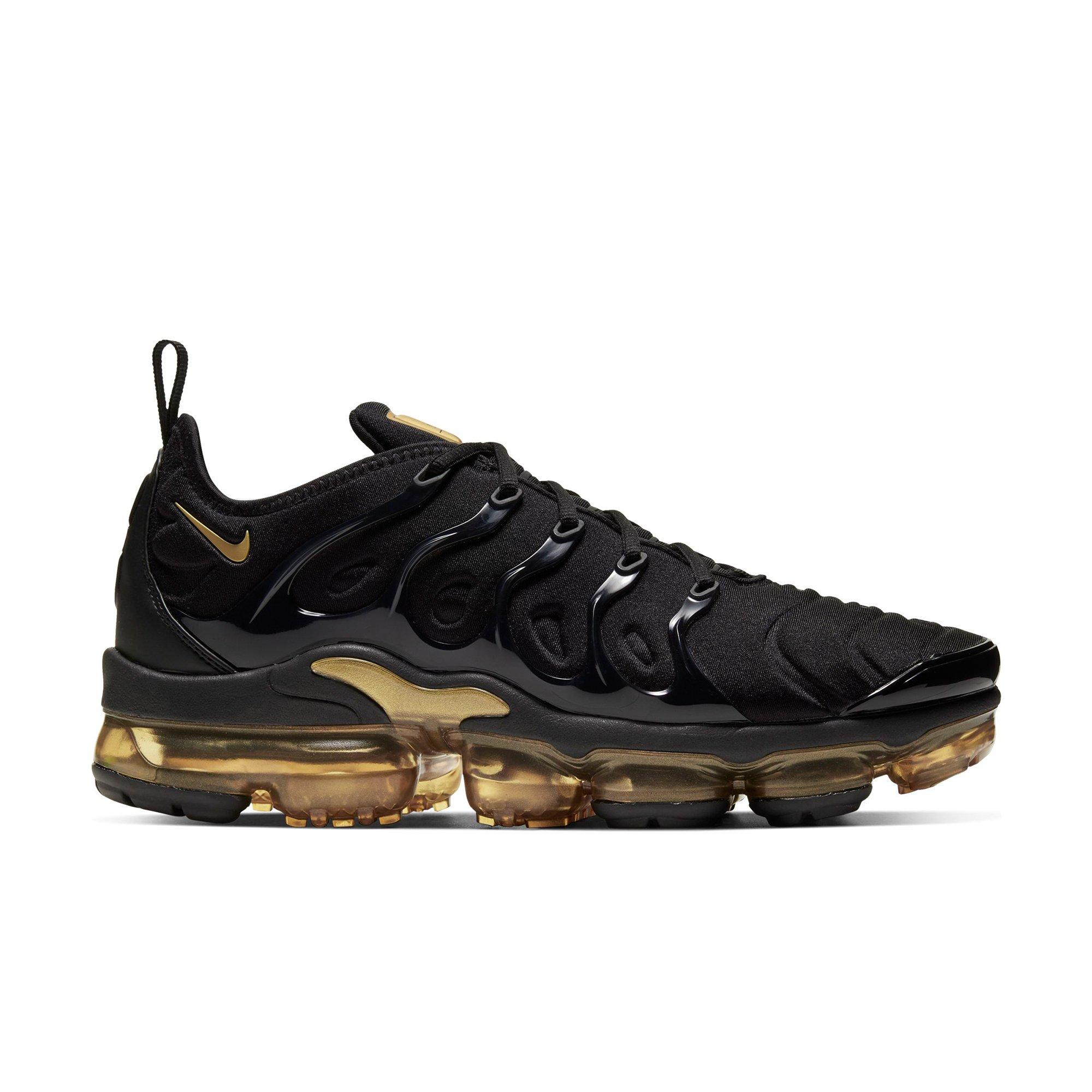 nike vapormax gold and black