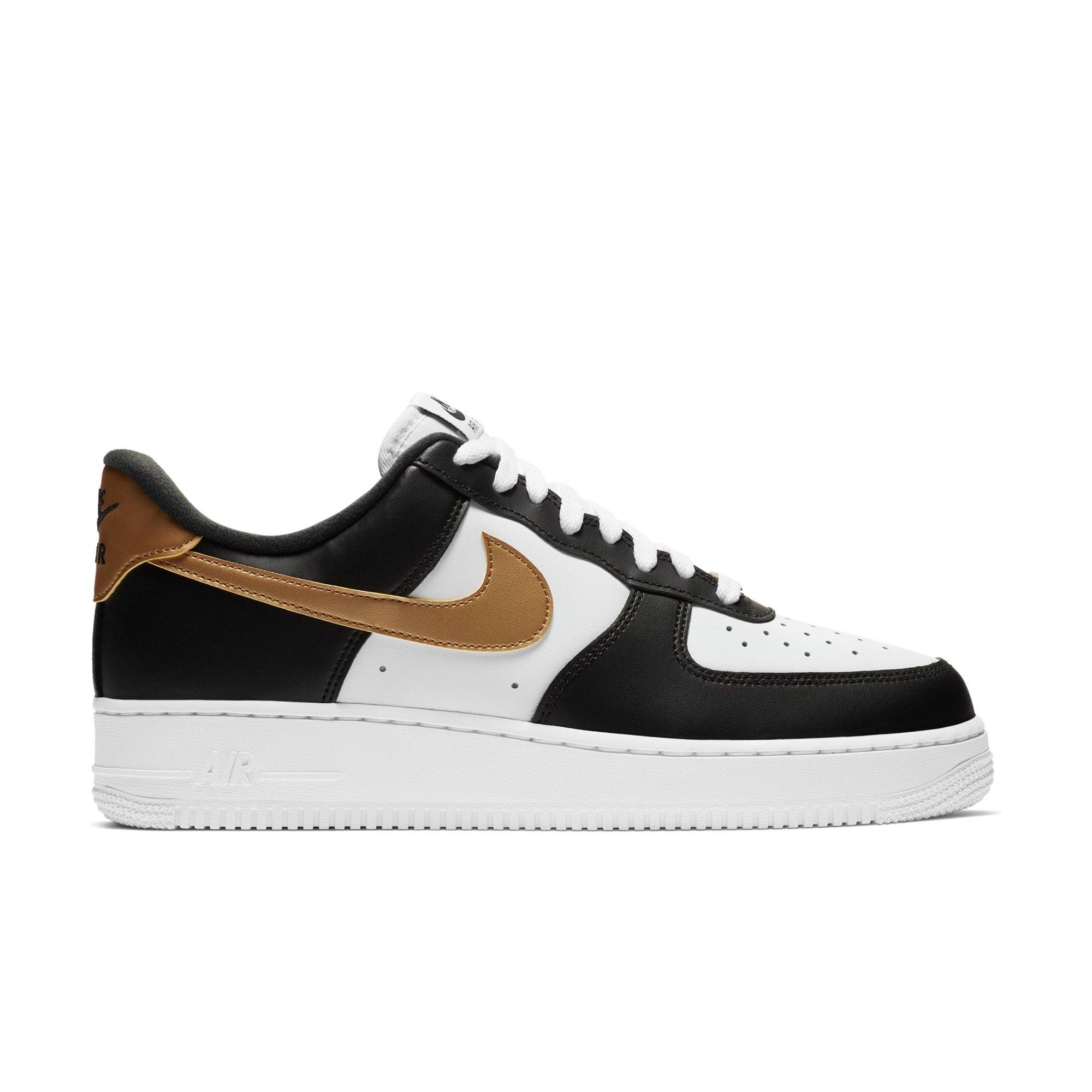 nike air force 1 womens black and gold