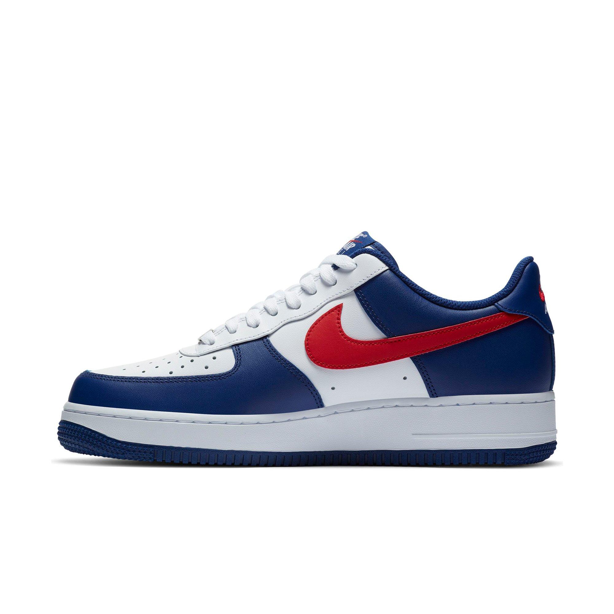 red blue and white nike air force 1