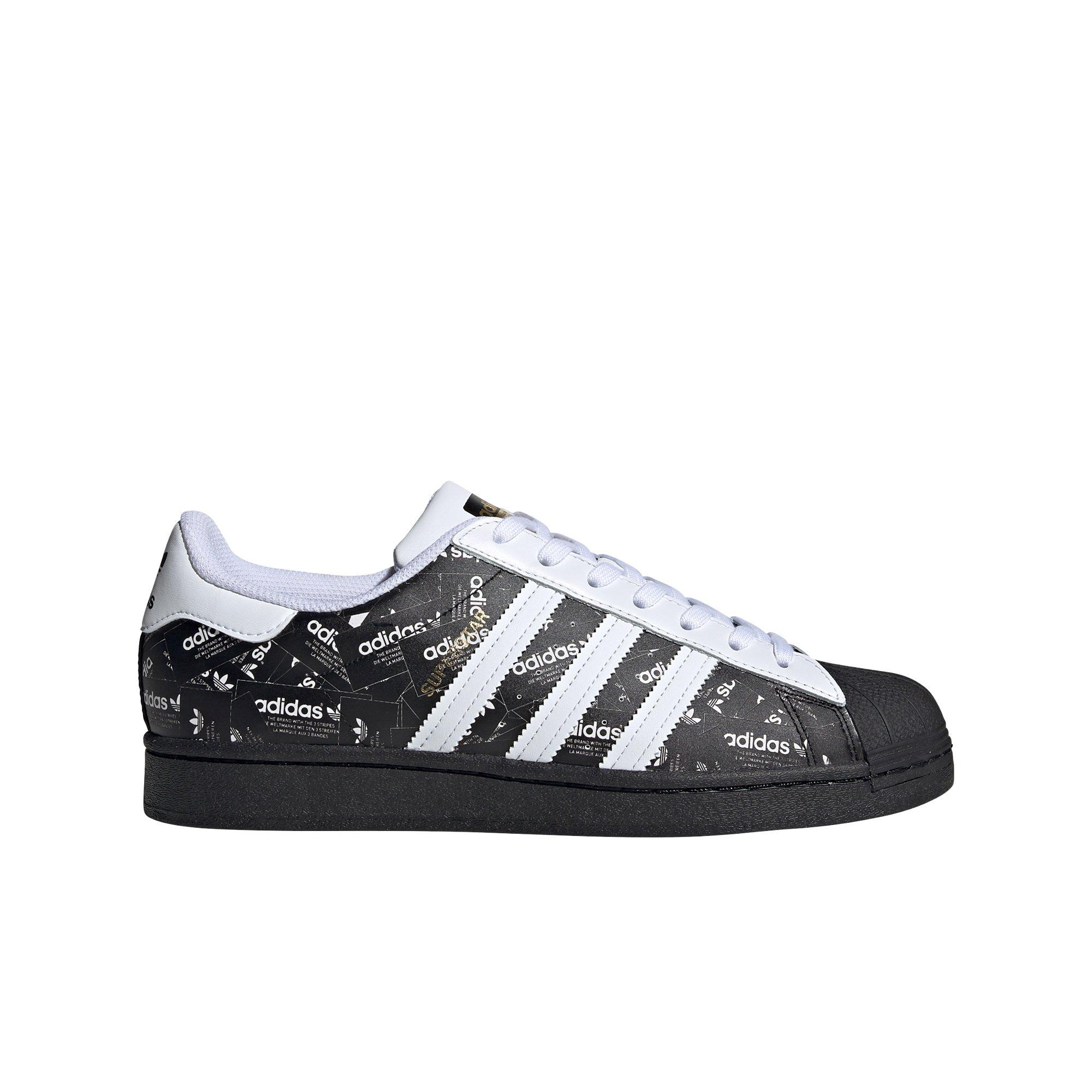adidas superstar white and black mens