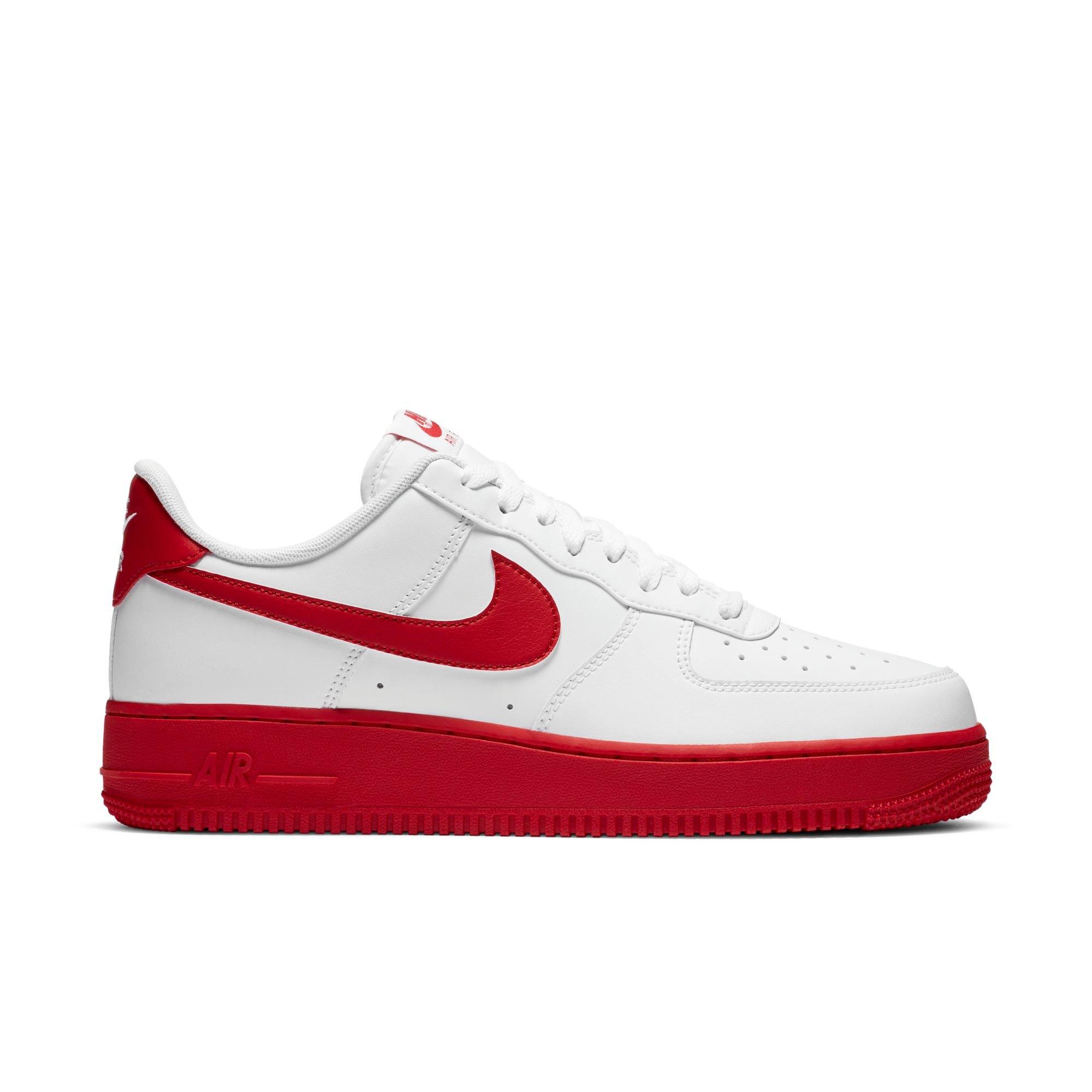 nike air force 1 mens white and red