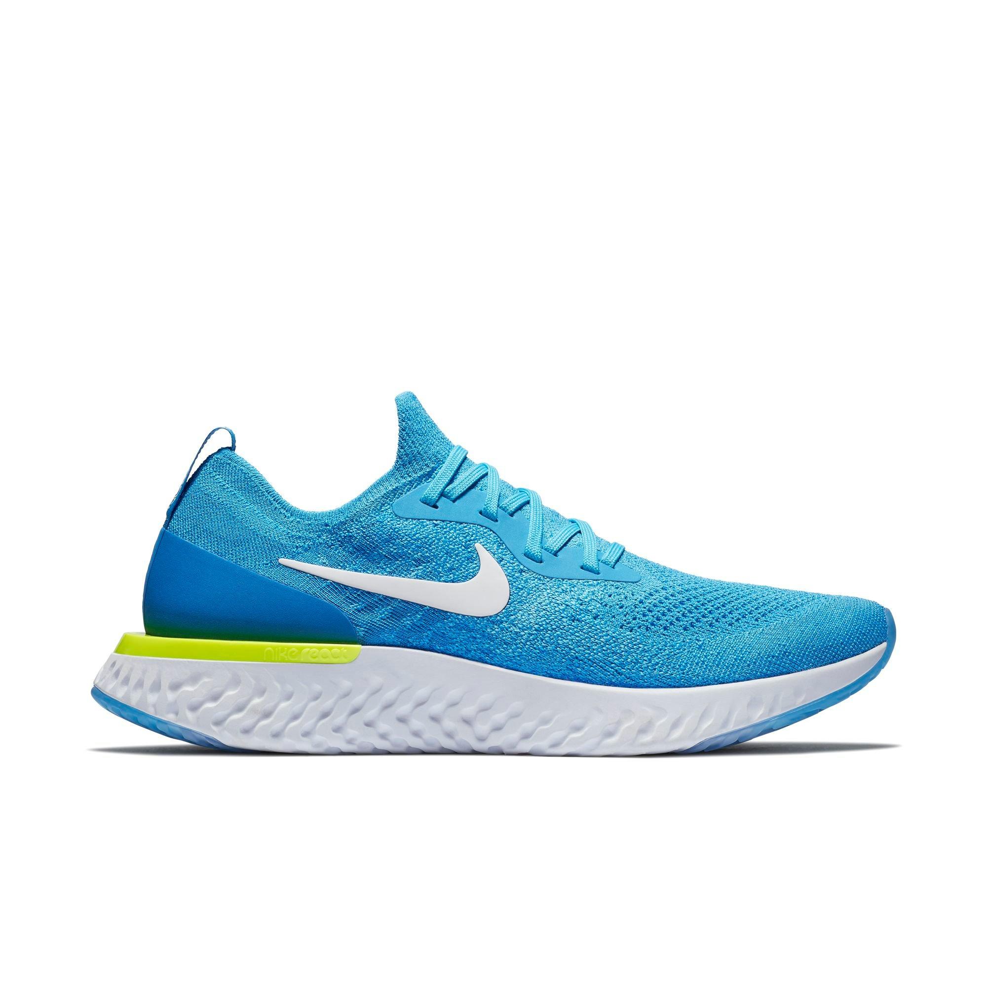 epic react flyknit blue running shoes amazon