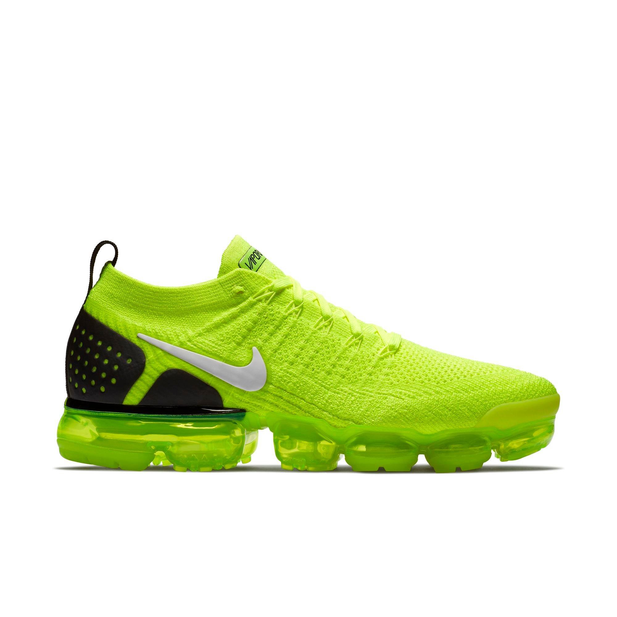 lime green and blue vapormax