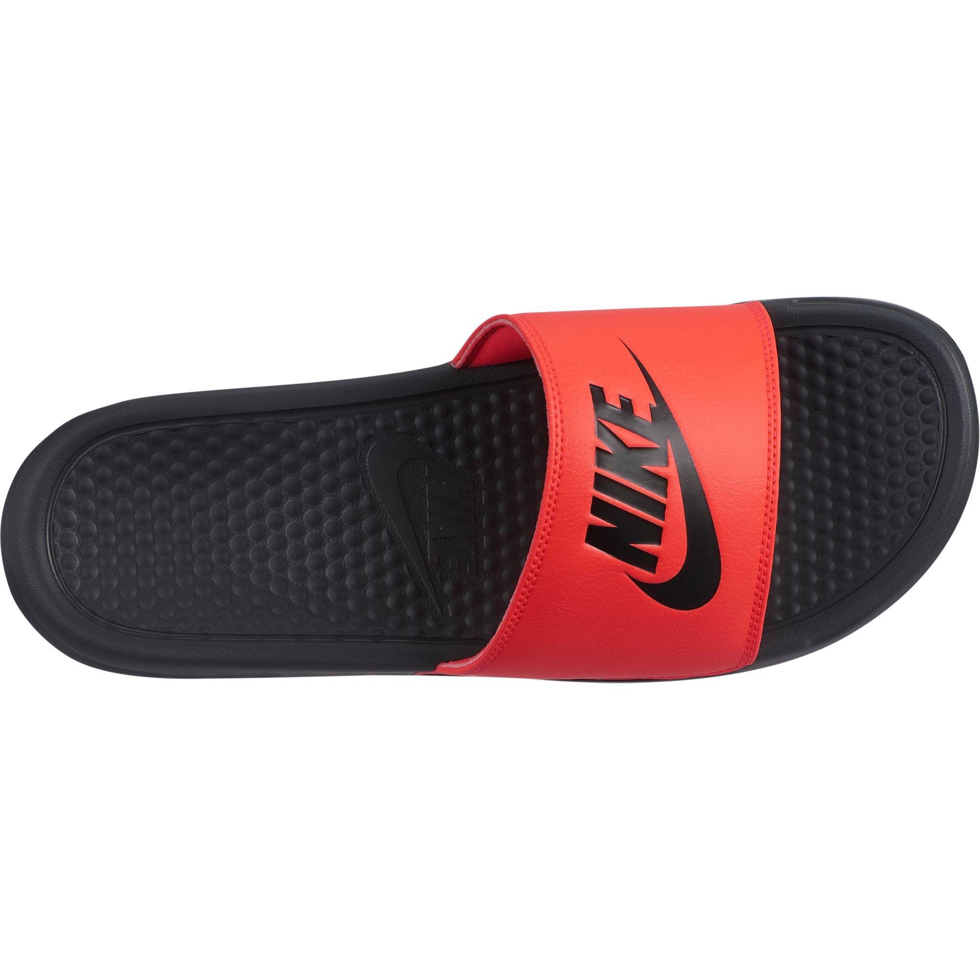 nike benassi red and black