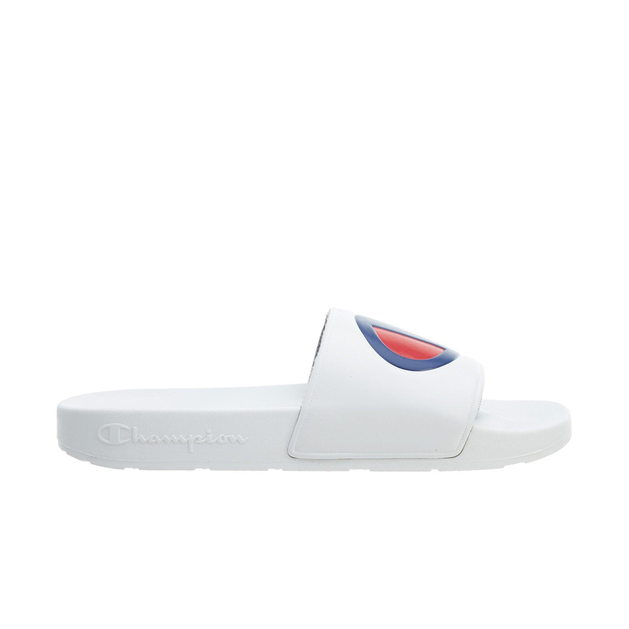 mens white champion slides