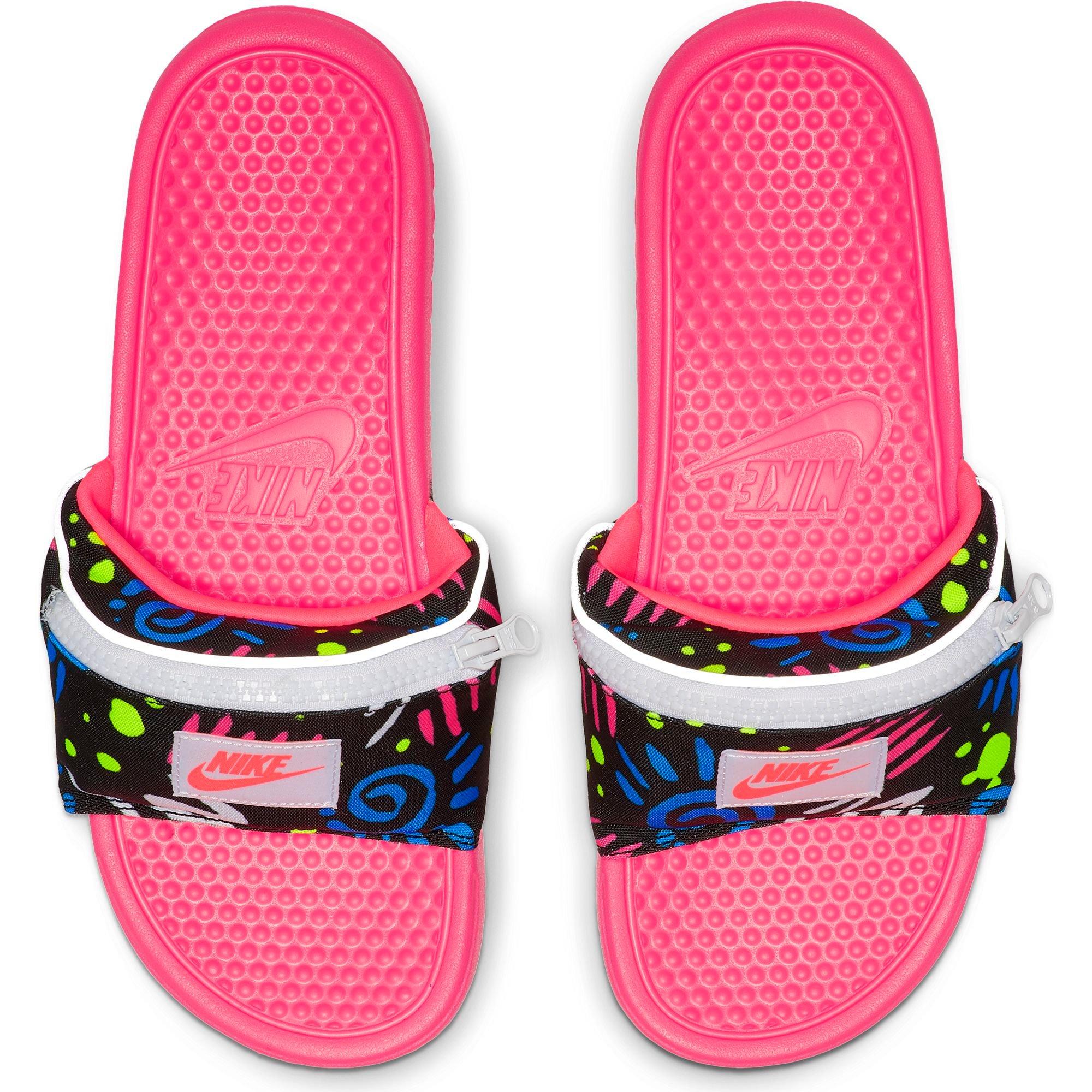 nike fanny pack slides women's