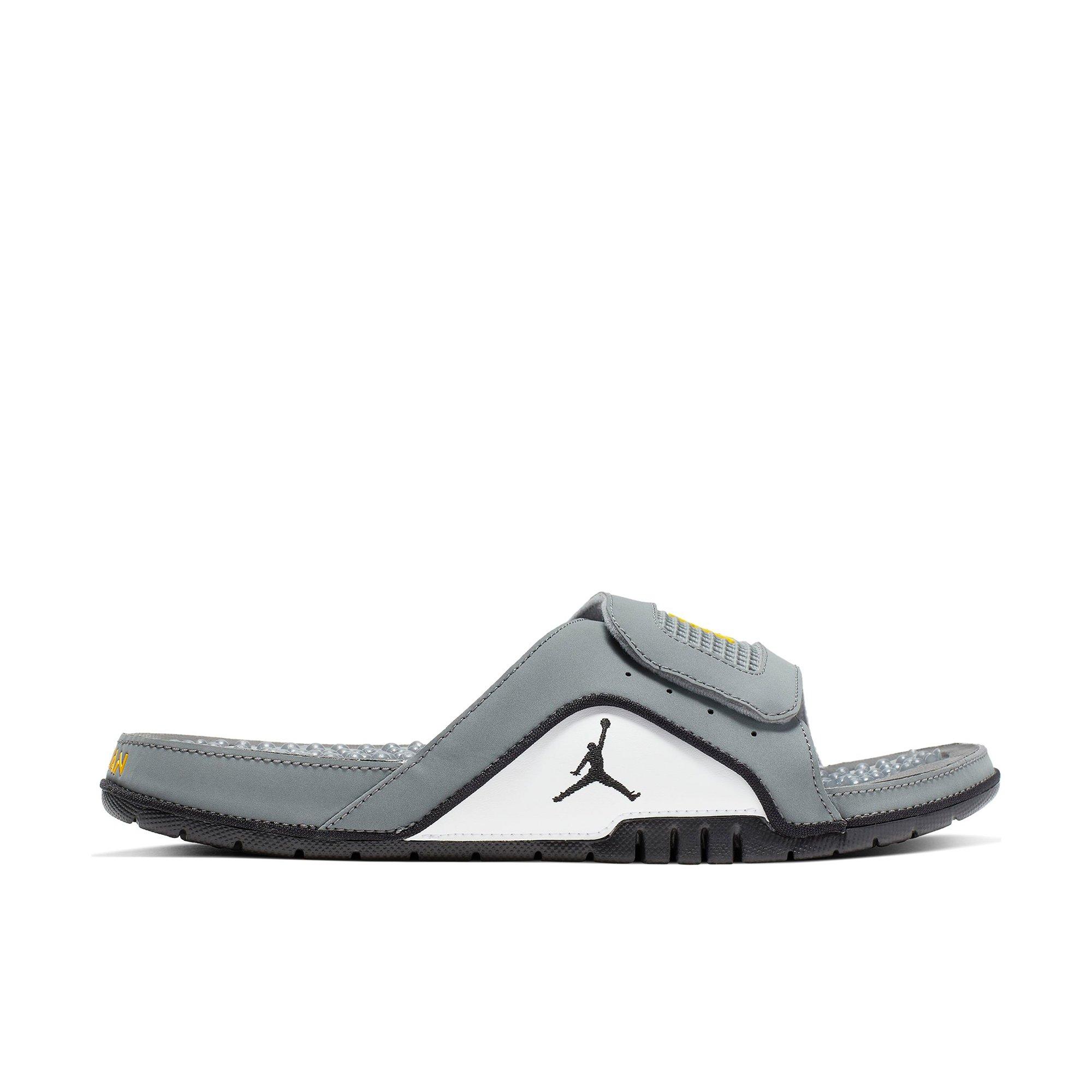 grey jordan slides