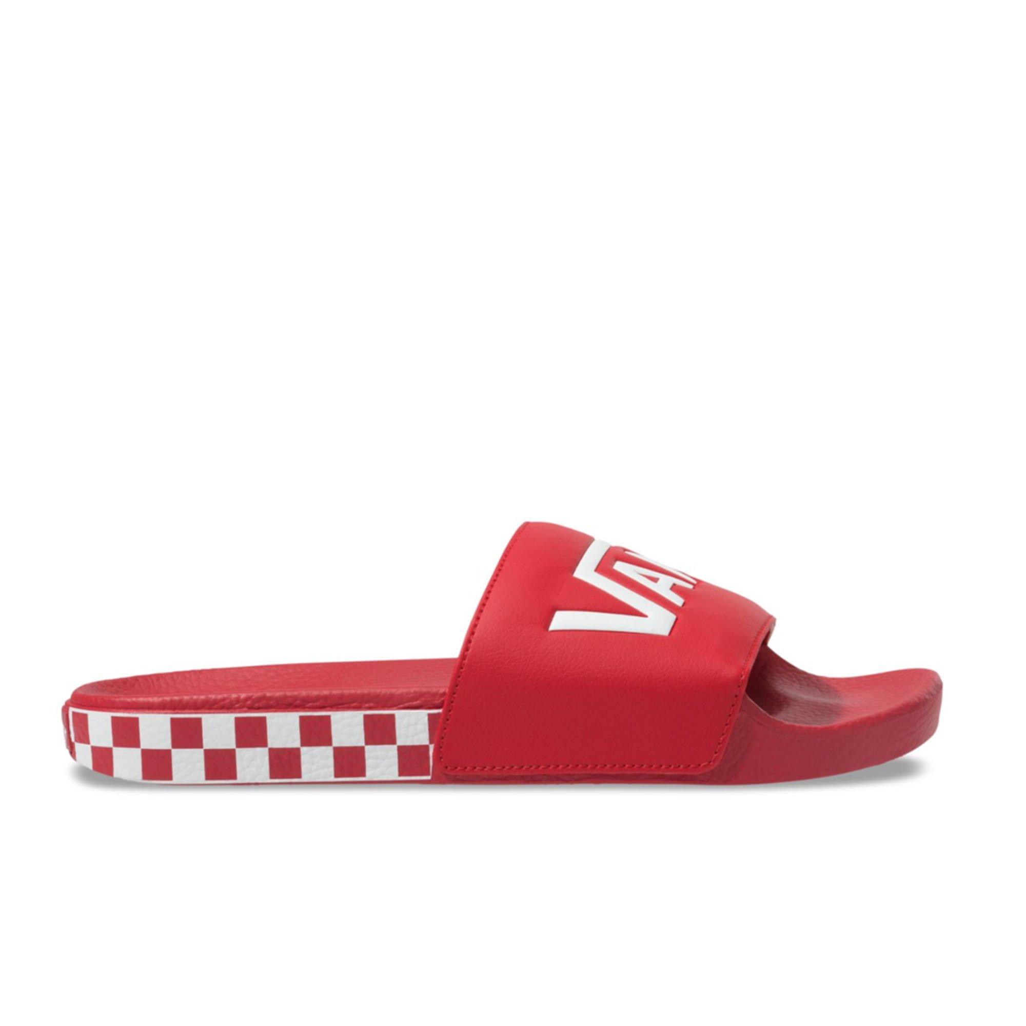 vans sandals red