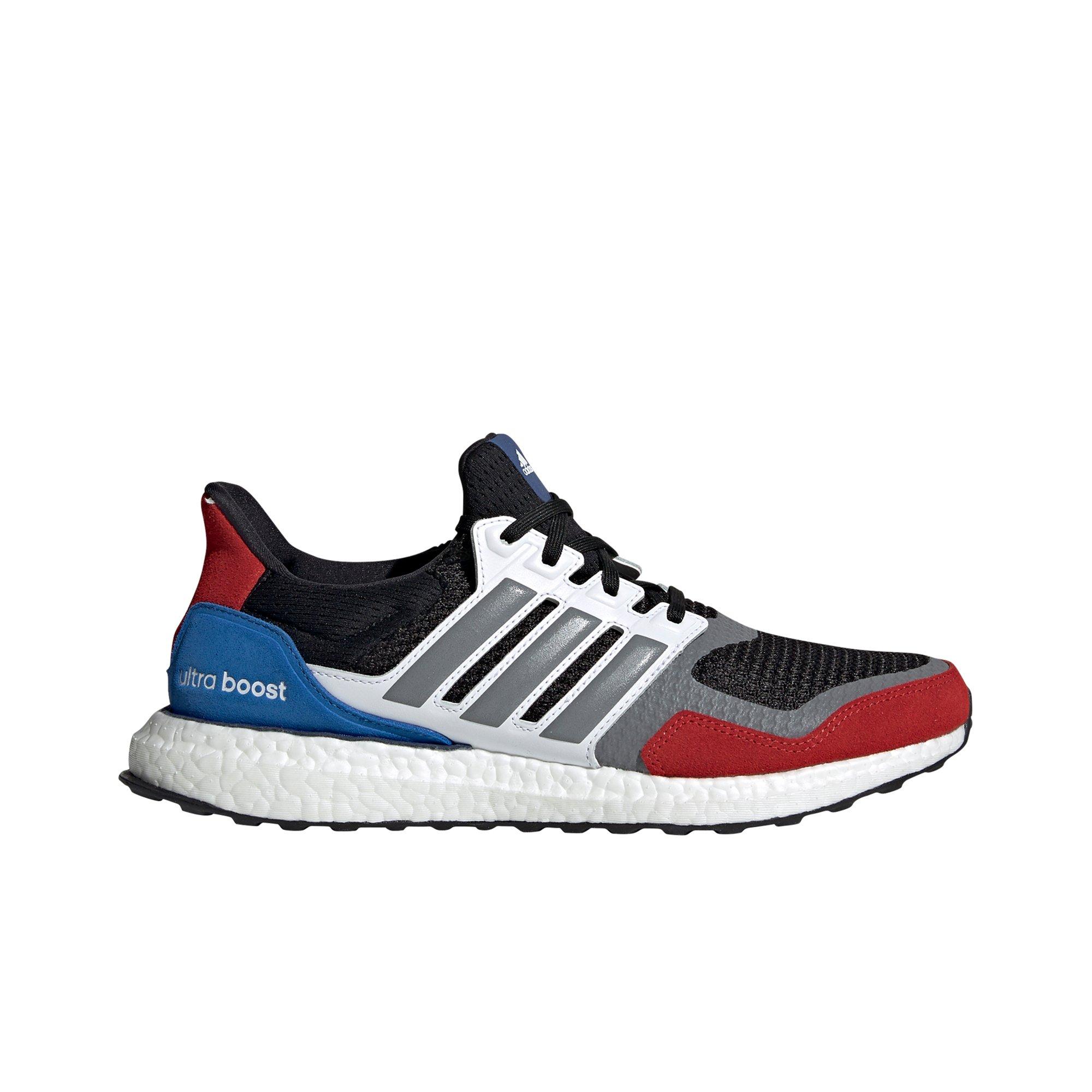 ultra boost red white and blue