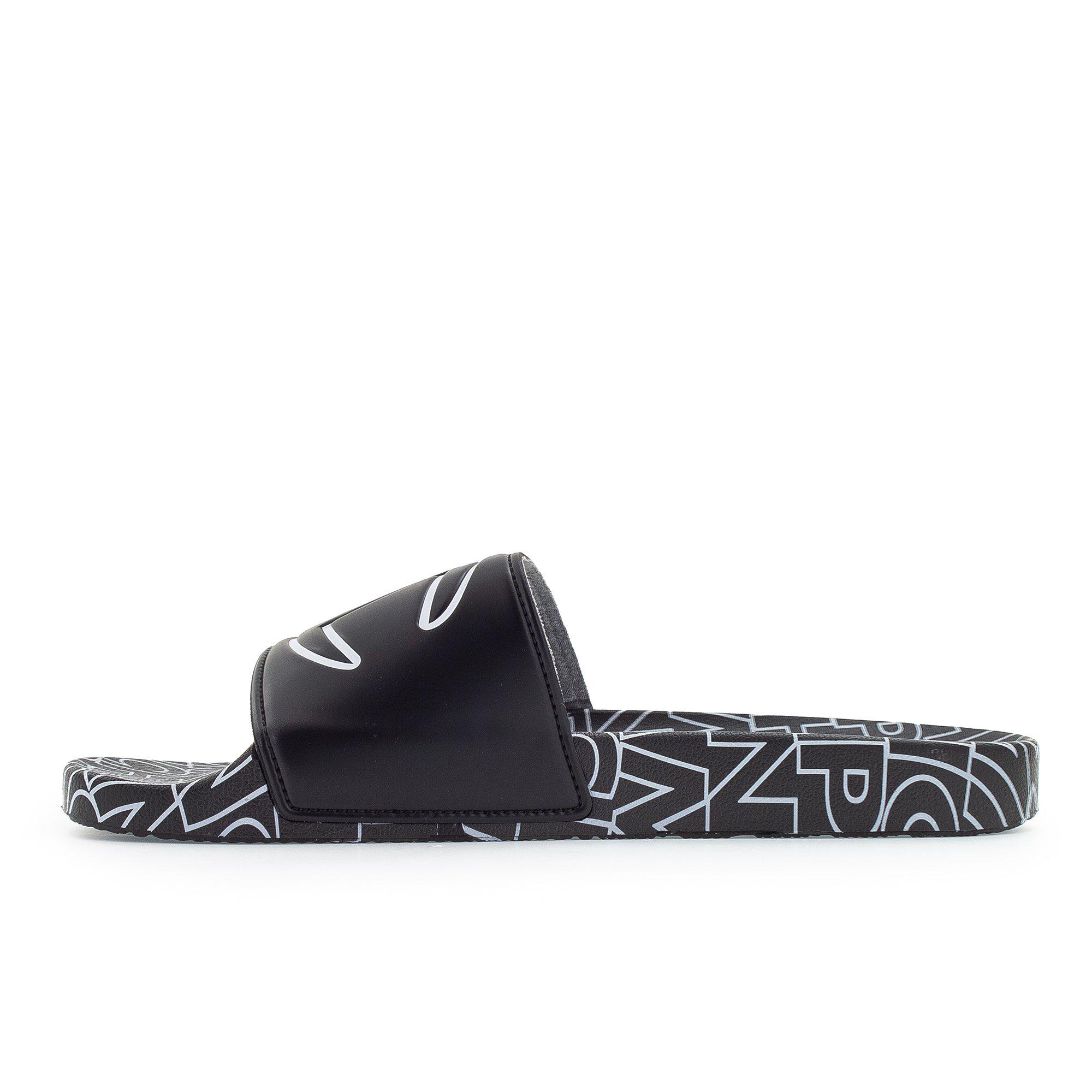 black and white champion slides