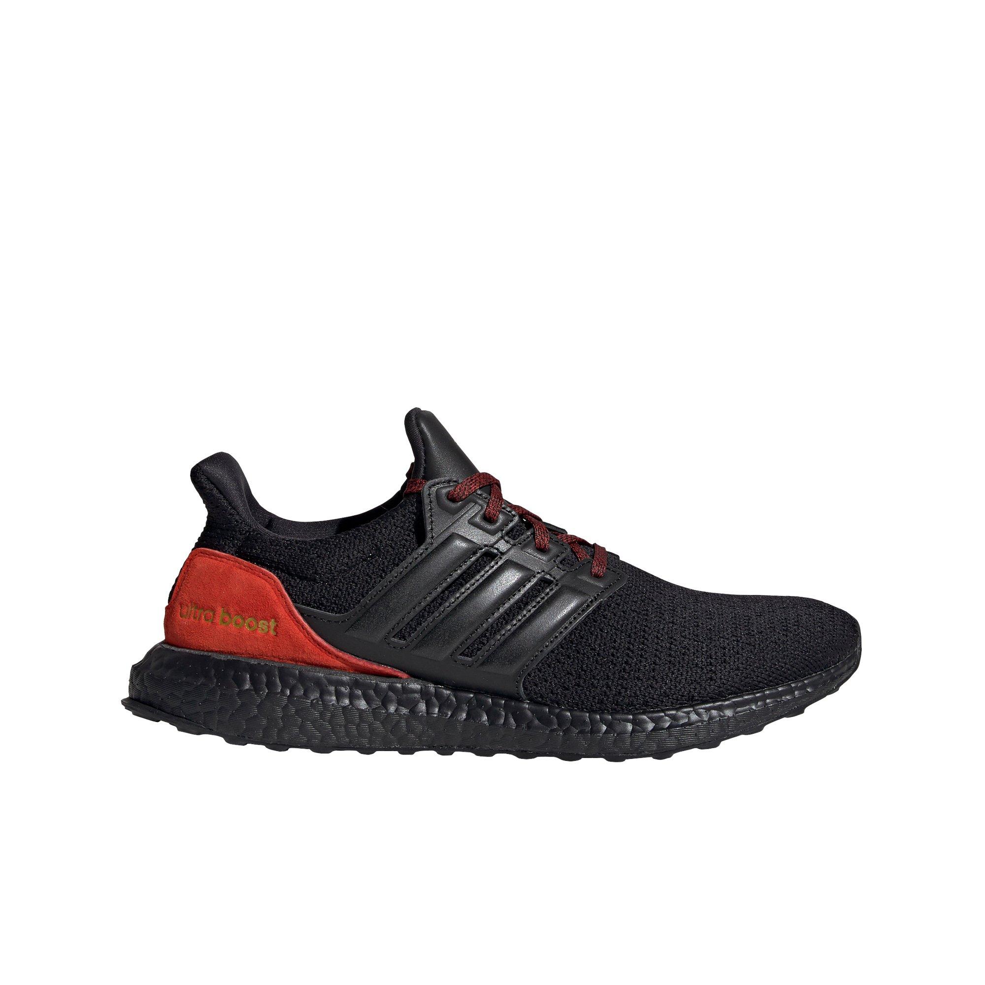 adidas black and red running shoes