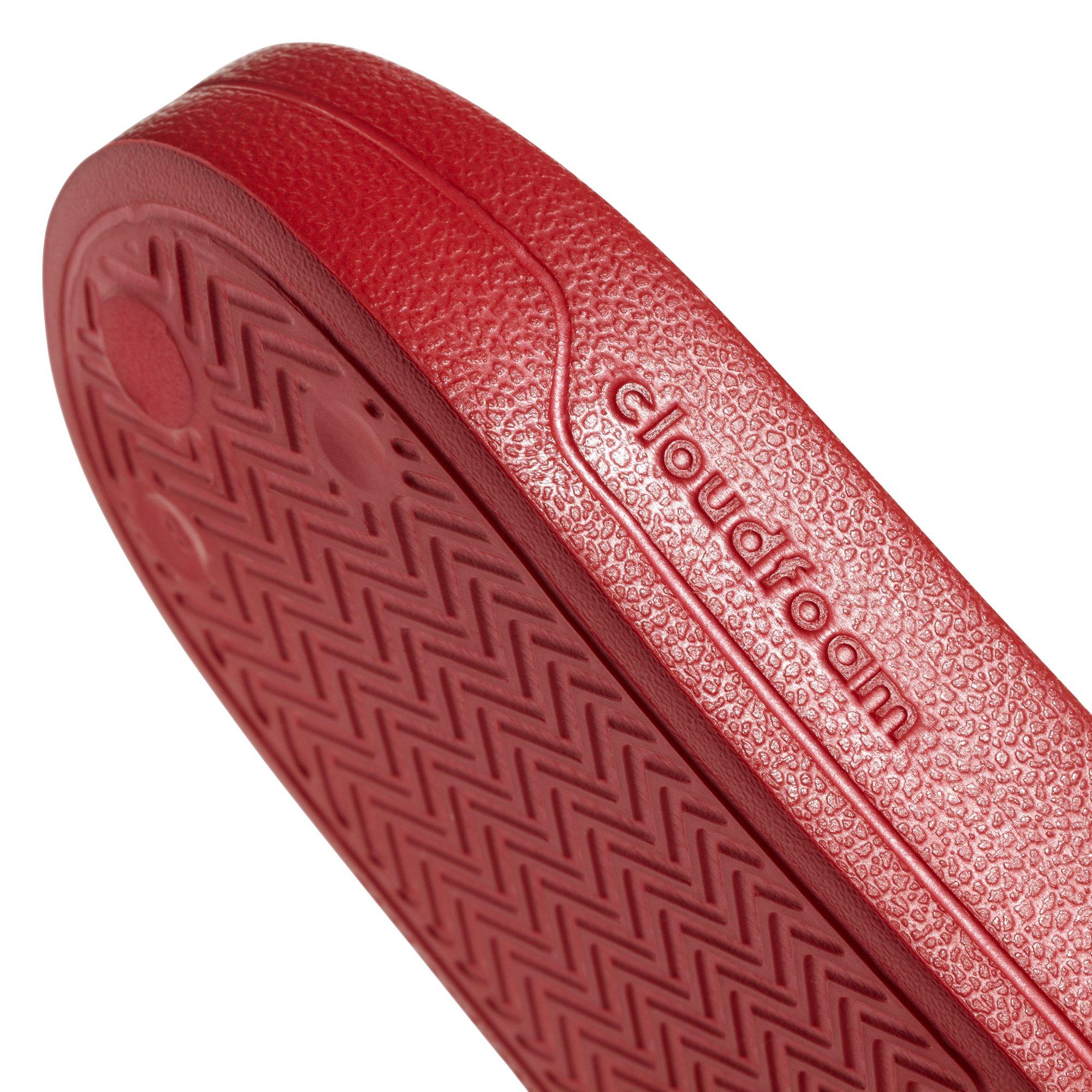 red white adidas slides