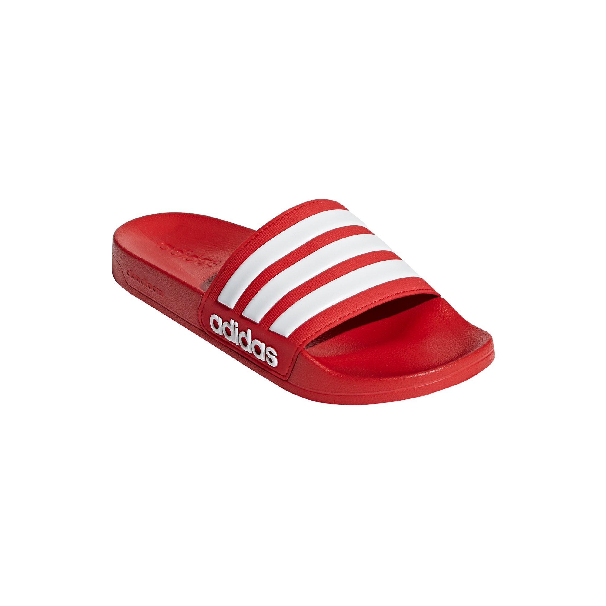 adidas adilette red slides