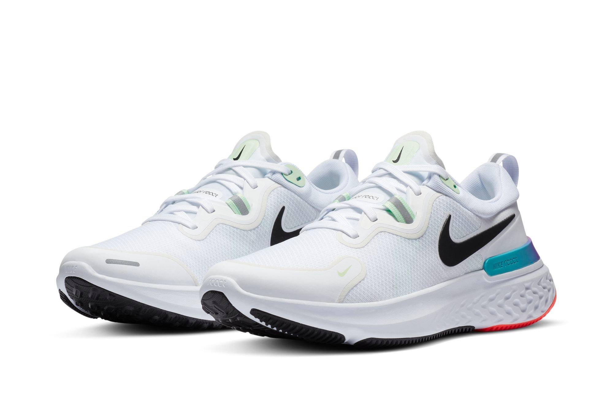 Nike React Infinity Run Flyknit "White/Black/Vapor Green" Running Shoe