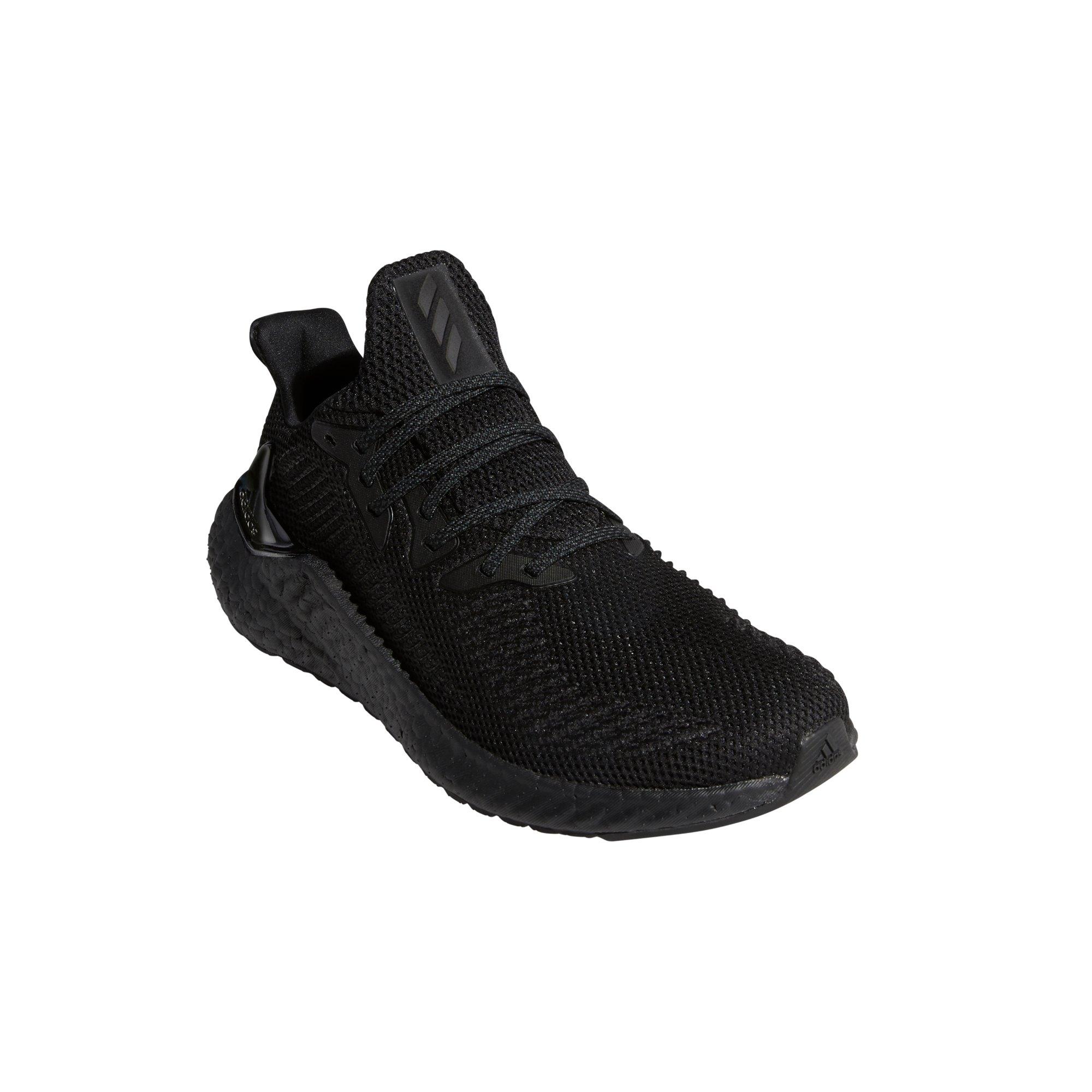 all black adidas running shoes mens