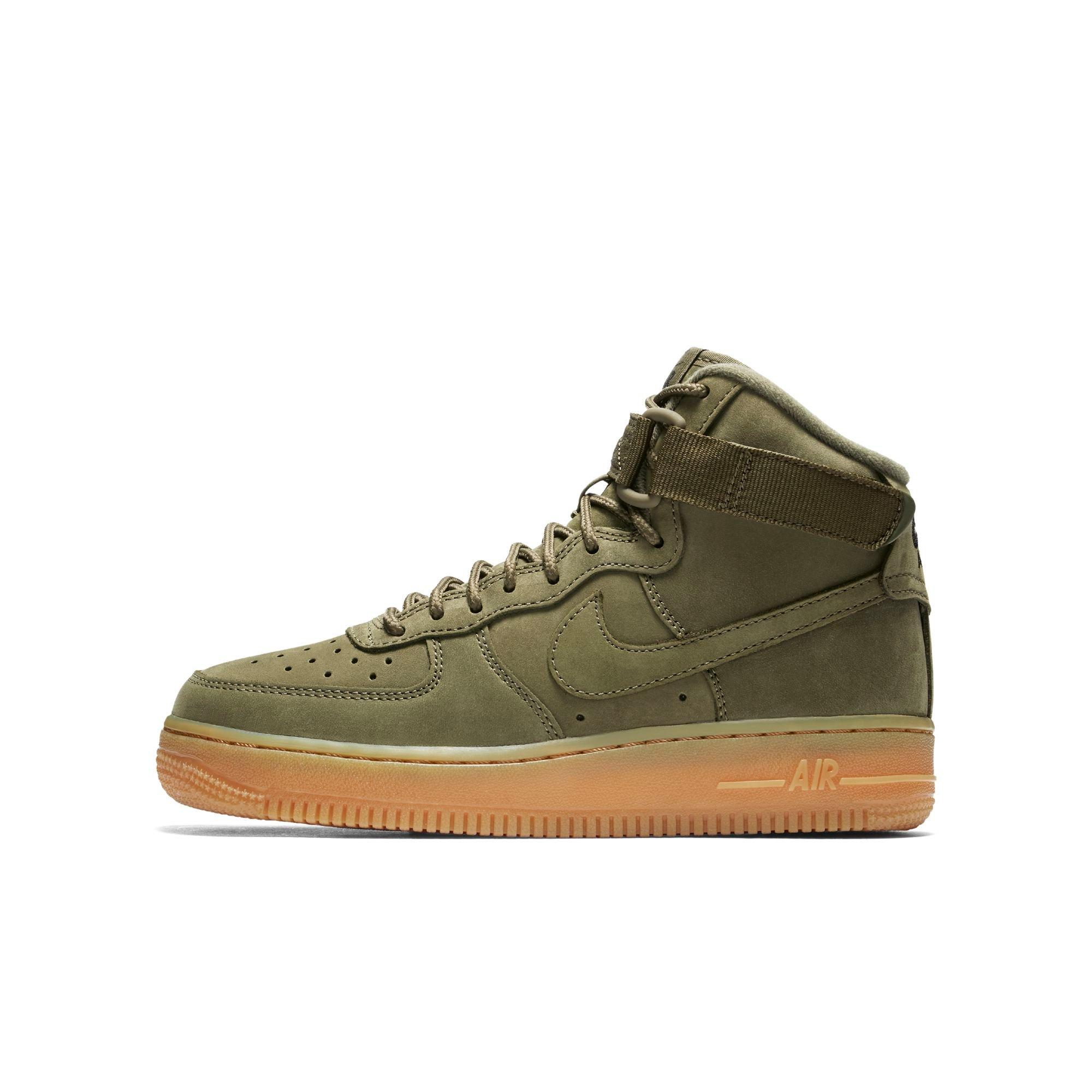 olive high top air force ones