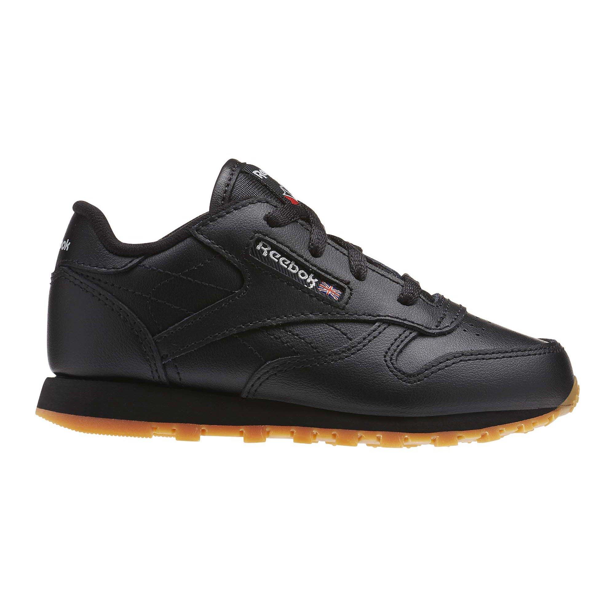 reebok leather black shoes